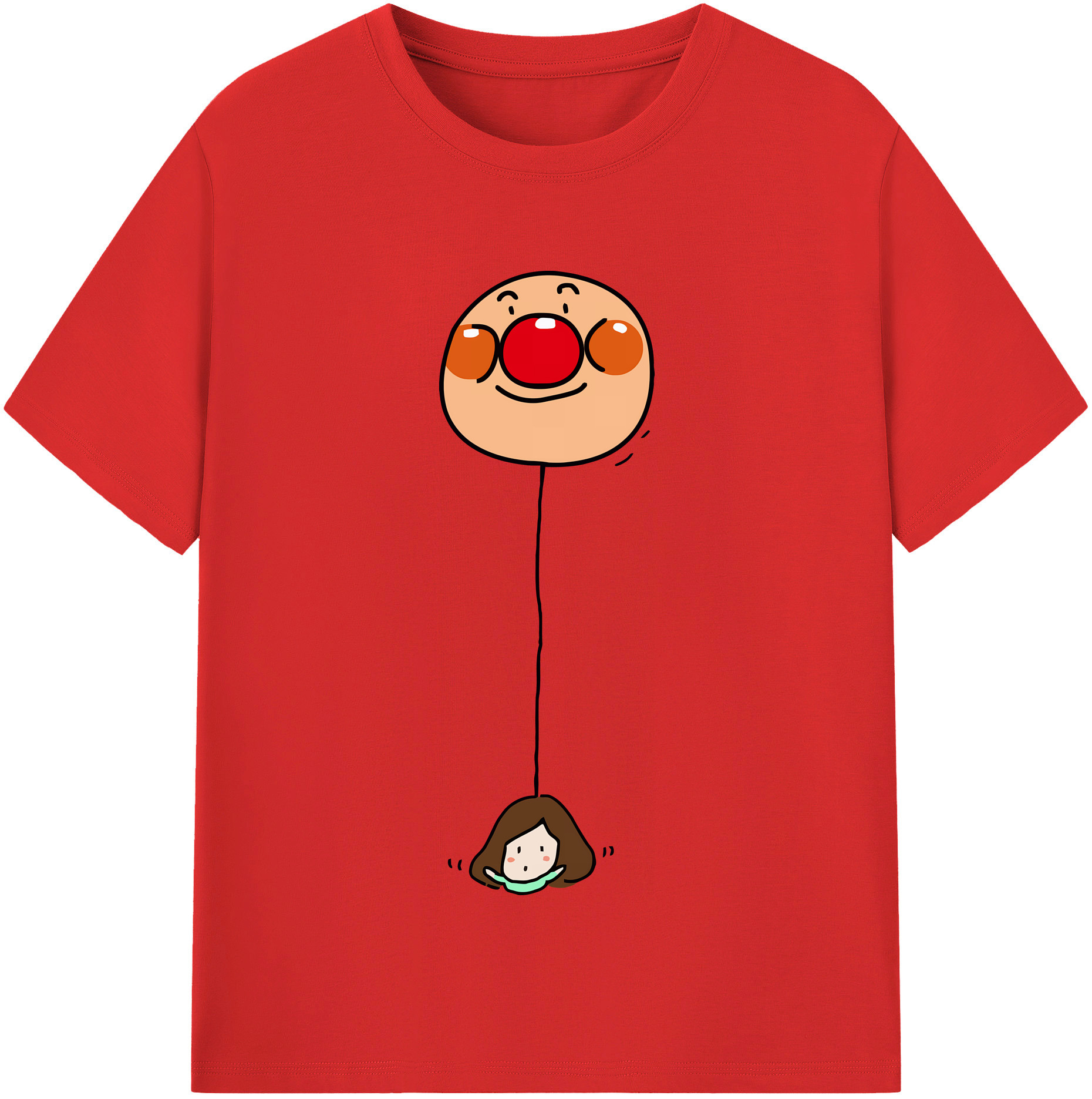（画像用） アンパンマン Anpanman レディースカジュアルプリントTシャツ（綿100％）