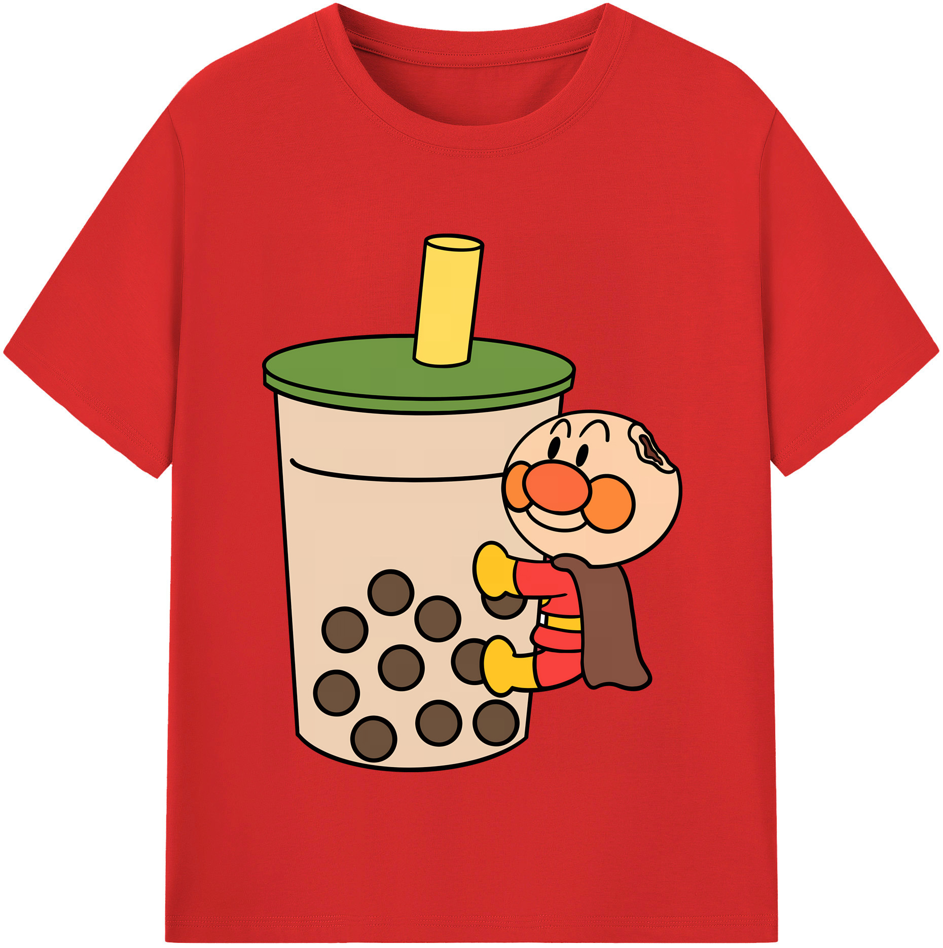 （画像用） アンパンマン Anpanman レディースカジュアルプリントTシャツ（綿100％）