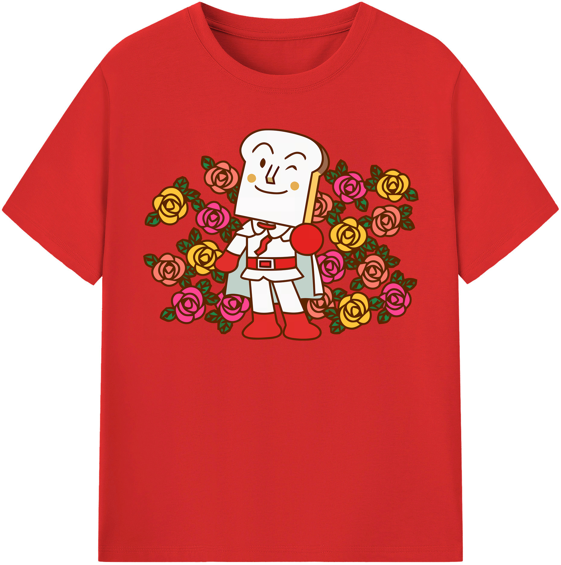 （画像用） アンパンマン Anpanman レディースカジュアルプリントTシャツ（綿100％）