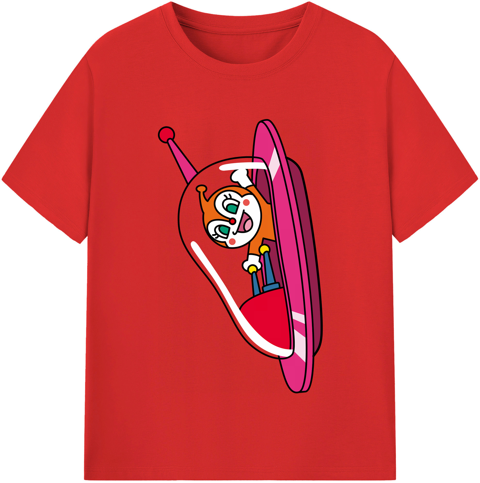 （画像用） アンパンマン Anpanman レディースカジュアルプリントTシャツ（綿100％）