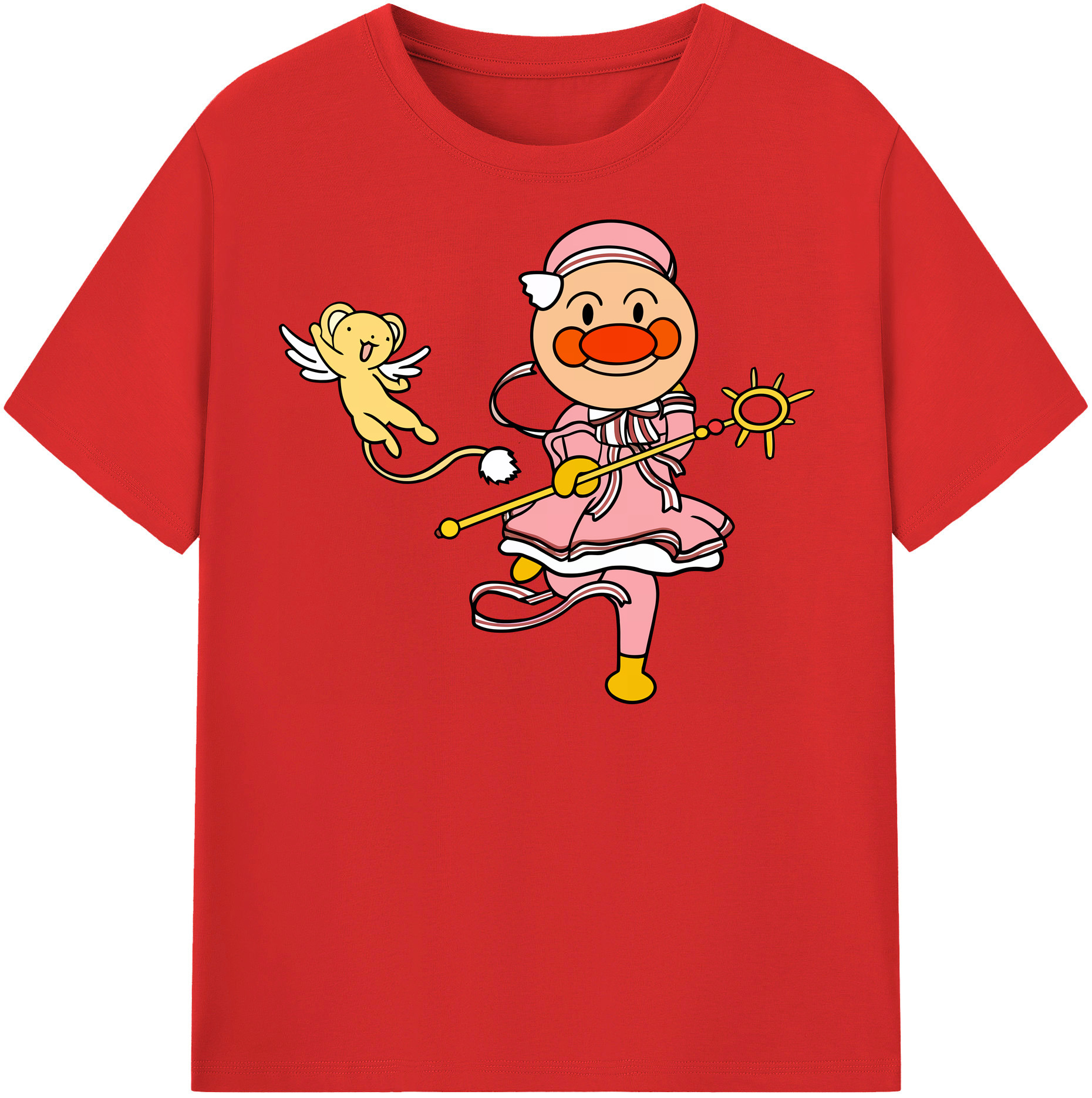 （画像用） アンパンマン Anpanman レディースカジュアルプリントTシャツ（綿100％）