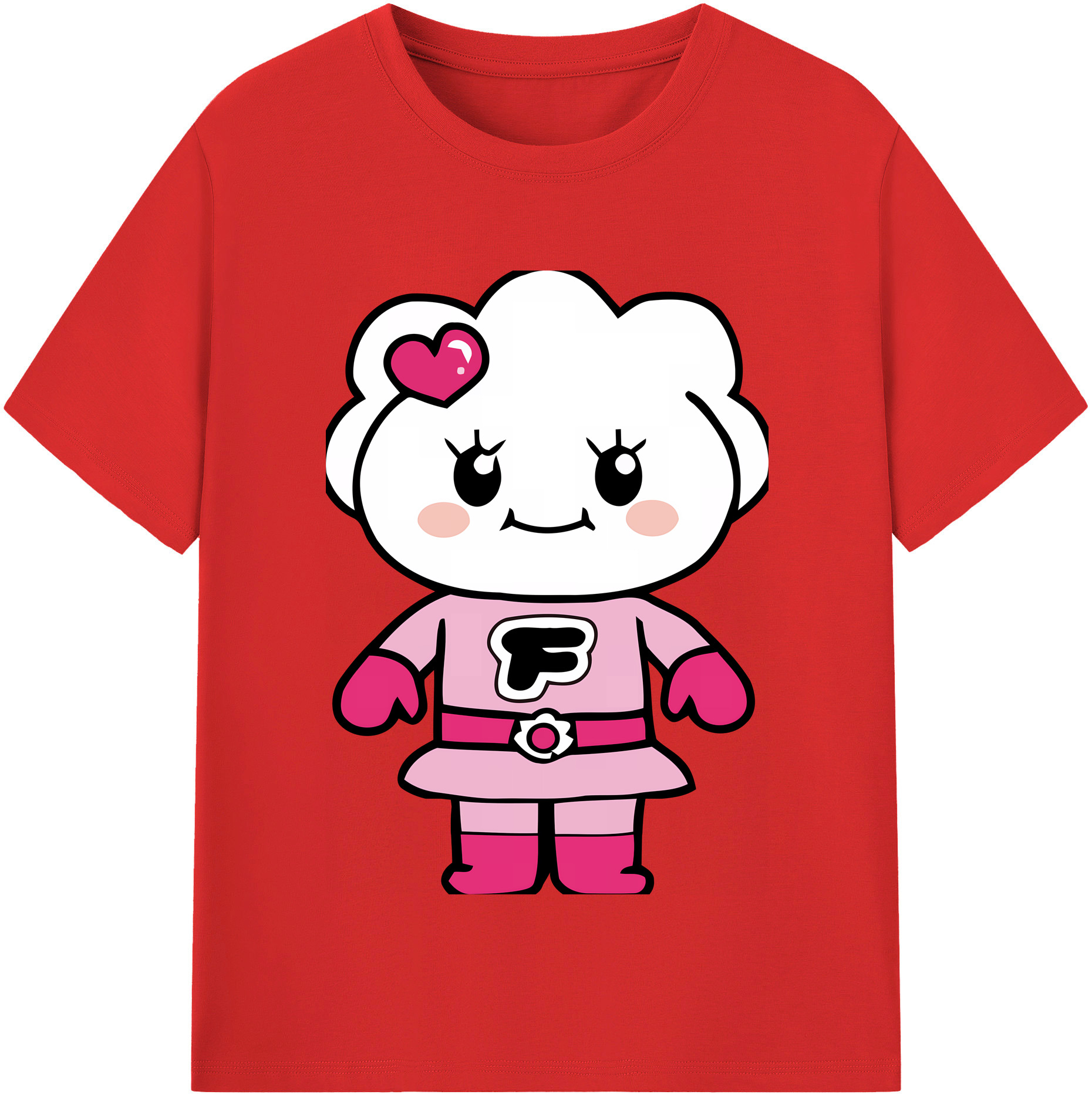 （画像用） アンパンマン Anpanman レディースカジュアルプリントTシャツ（綿100％）