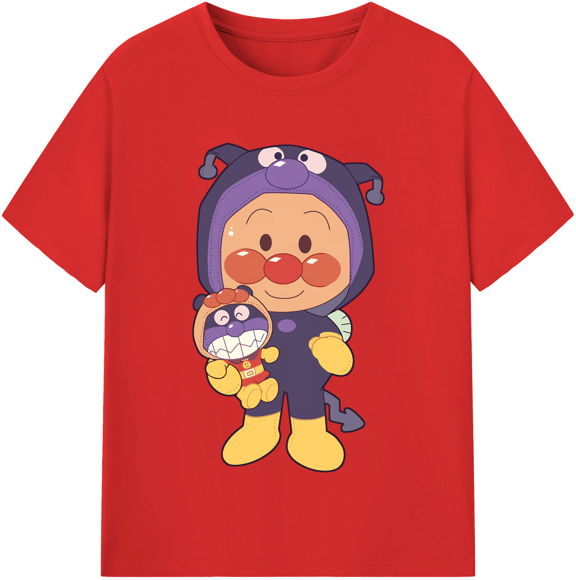 （画像用） アンパンマン Anpanman レディースカジュアルプリントTシャツ（綿100％）