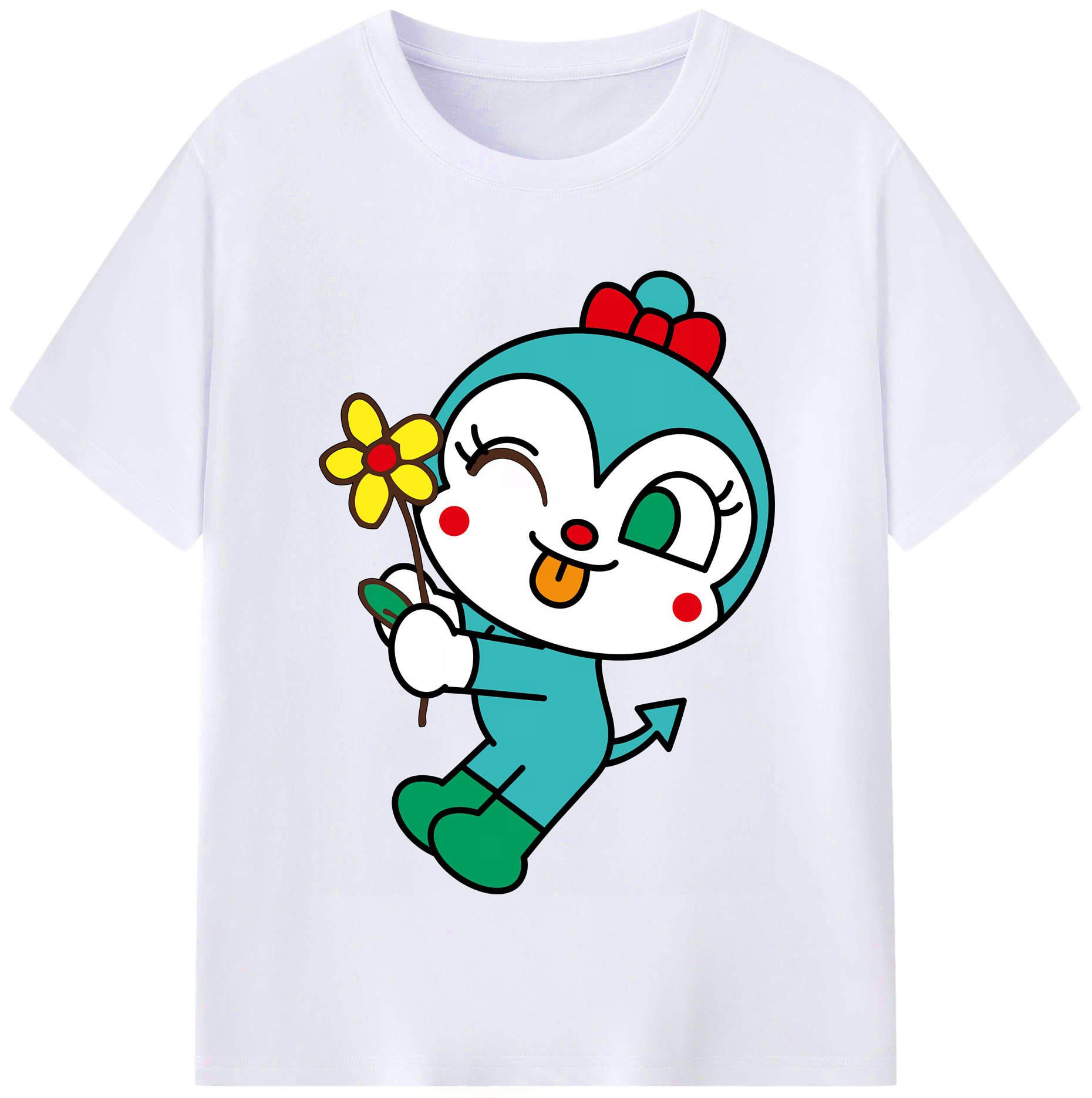 （画像用） アンパンマン Anpanman レディースカジュアルプリントTシャツ（綿100％）