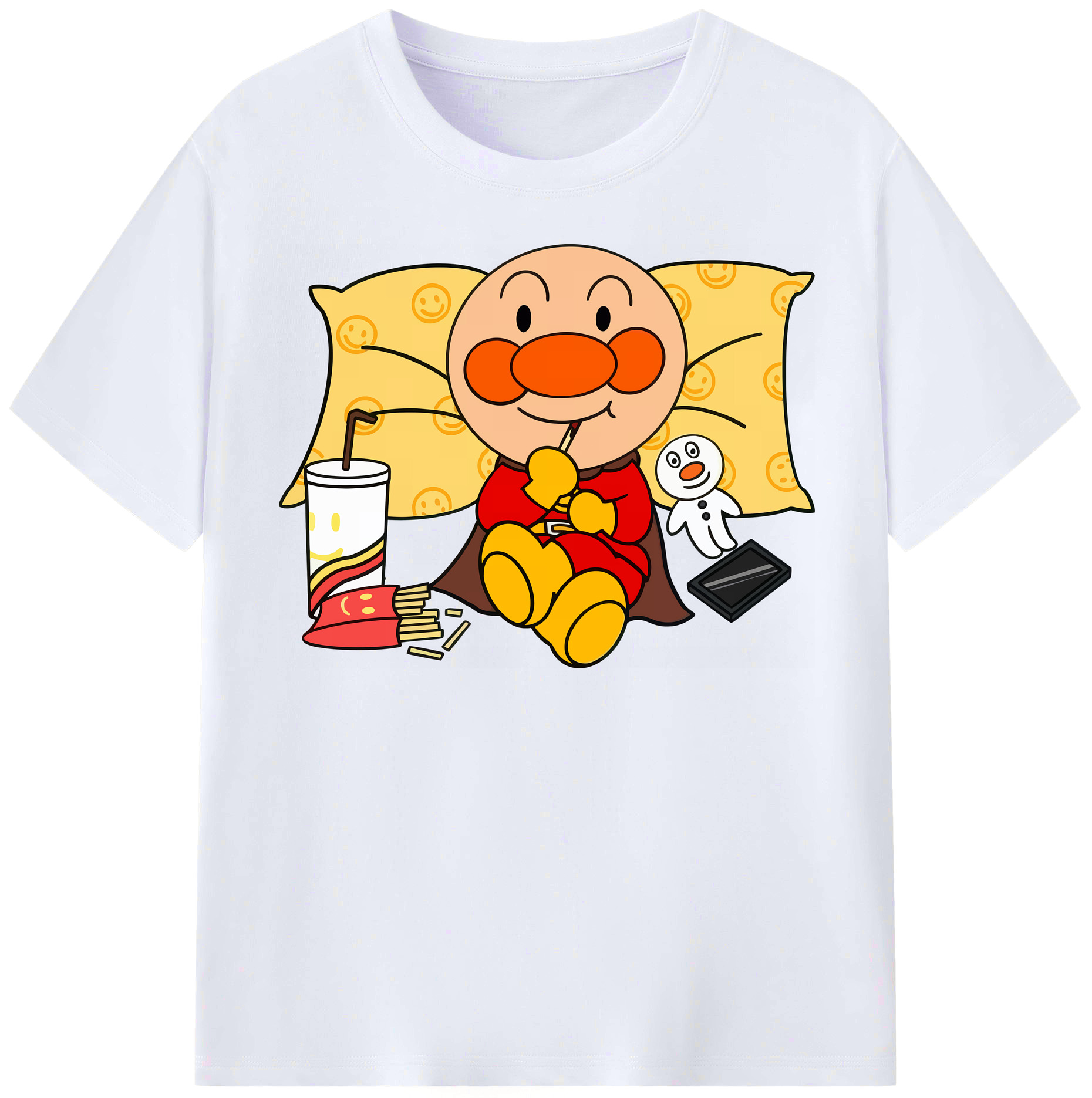 （画像用） アンパンマン Anpanman レディースカジュアルプリントTシャツ（綿100％）