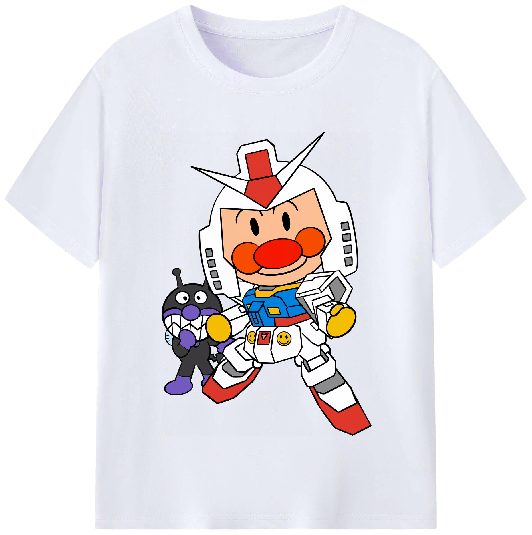 （画像用） アンパンマン Anpanman レディースカジュアルプリントTシャツ（綿100％）