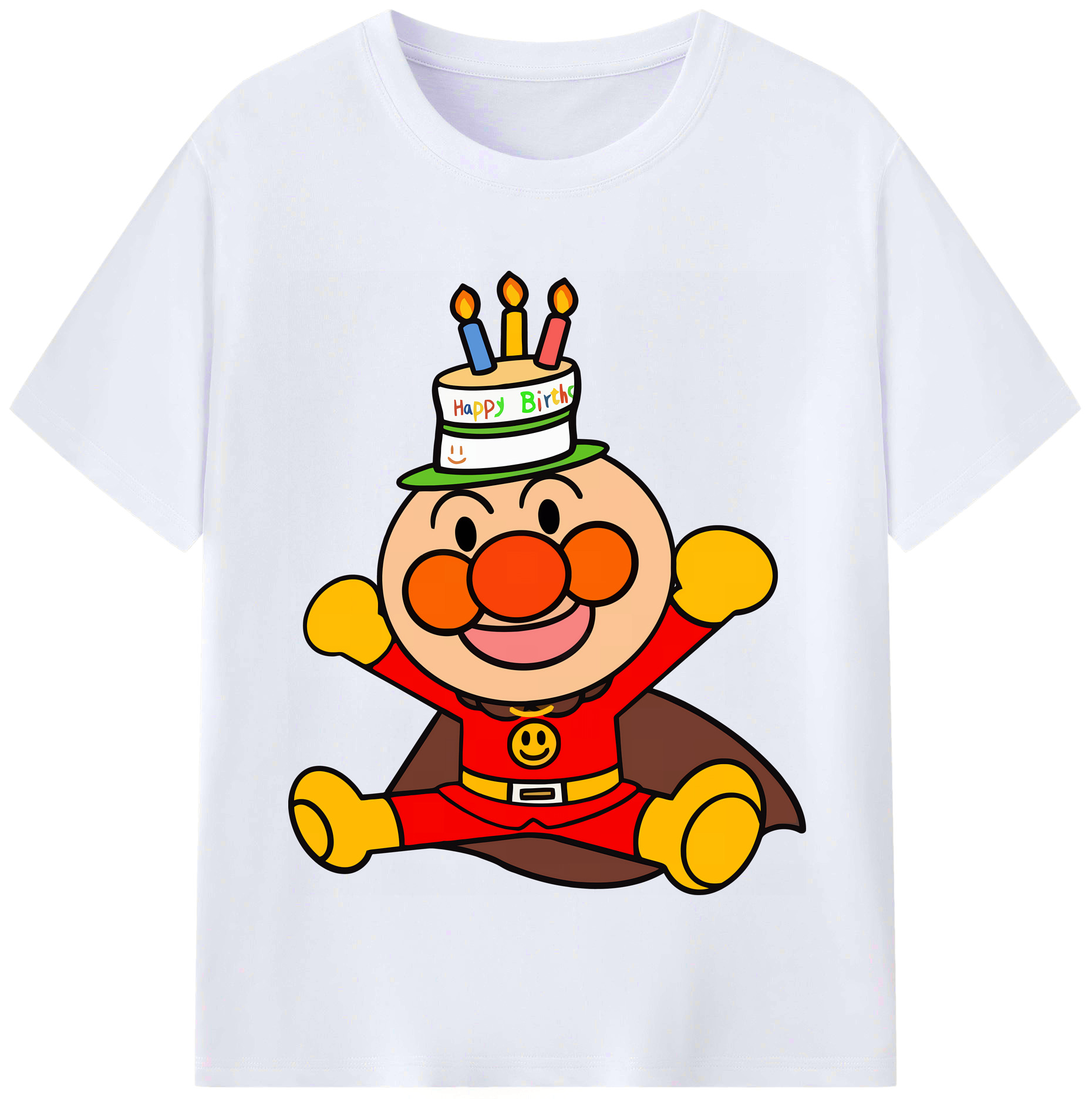 （画像用） アンパンマン Anpanman レディースカジュアルプリントTシャツ（綿100％）