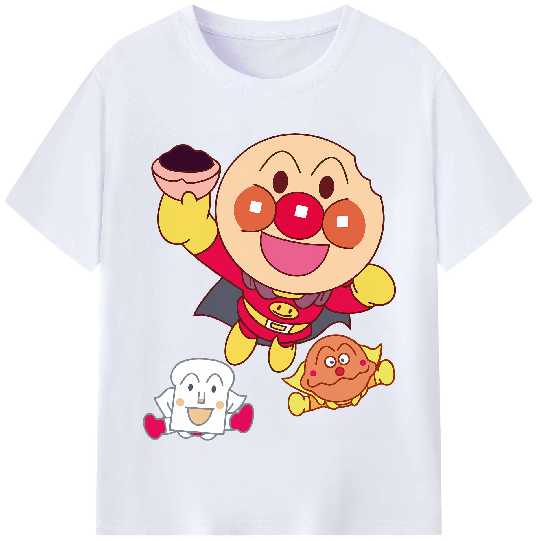 （画像用） アンパンマン Anpanman レディースカジュアルプリントTシャツ（綿100％）
