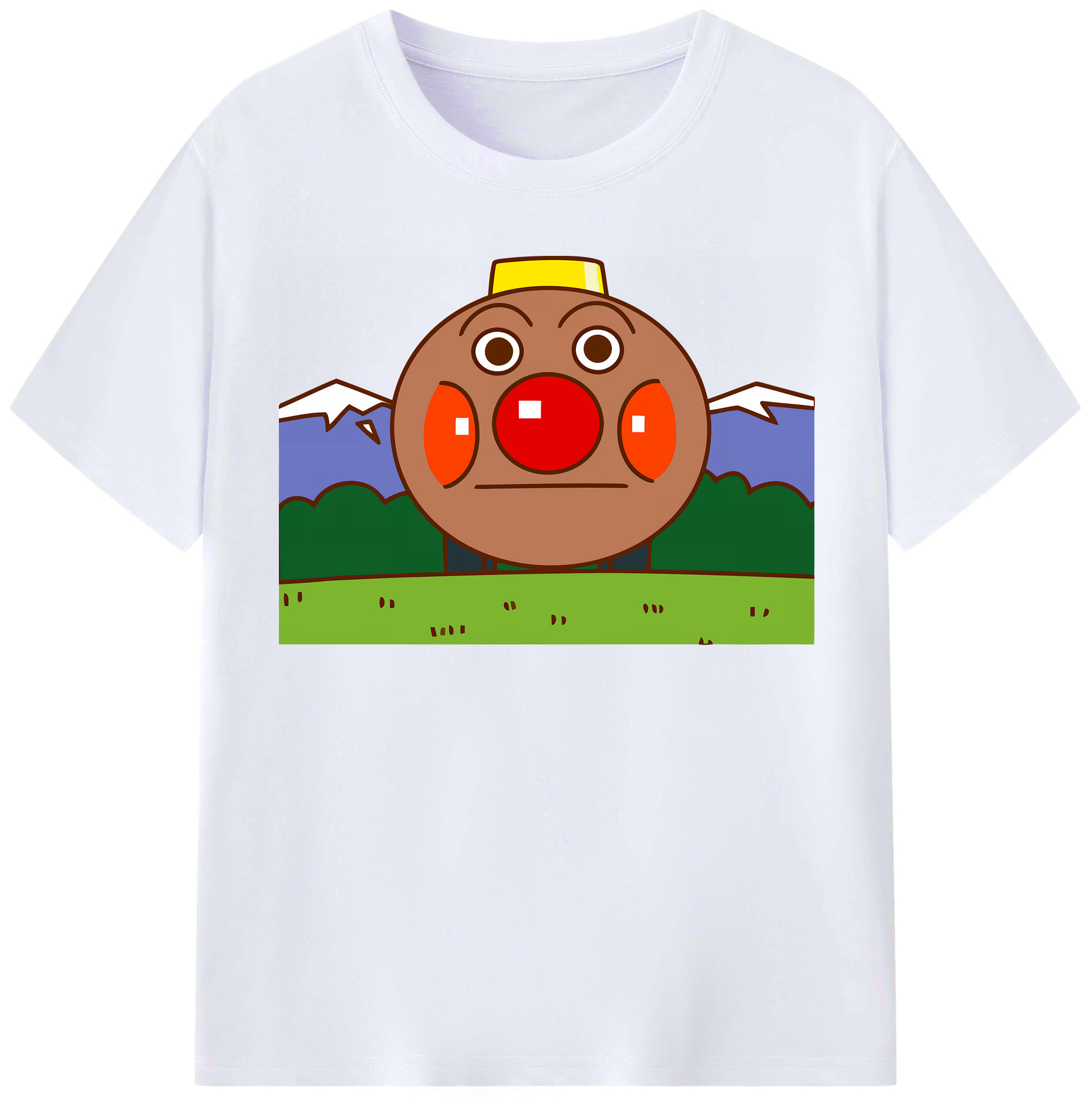 （画像用） アンパンマン Anpanman レディースカジュアルプリントTシャツ（綿100％）
