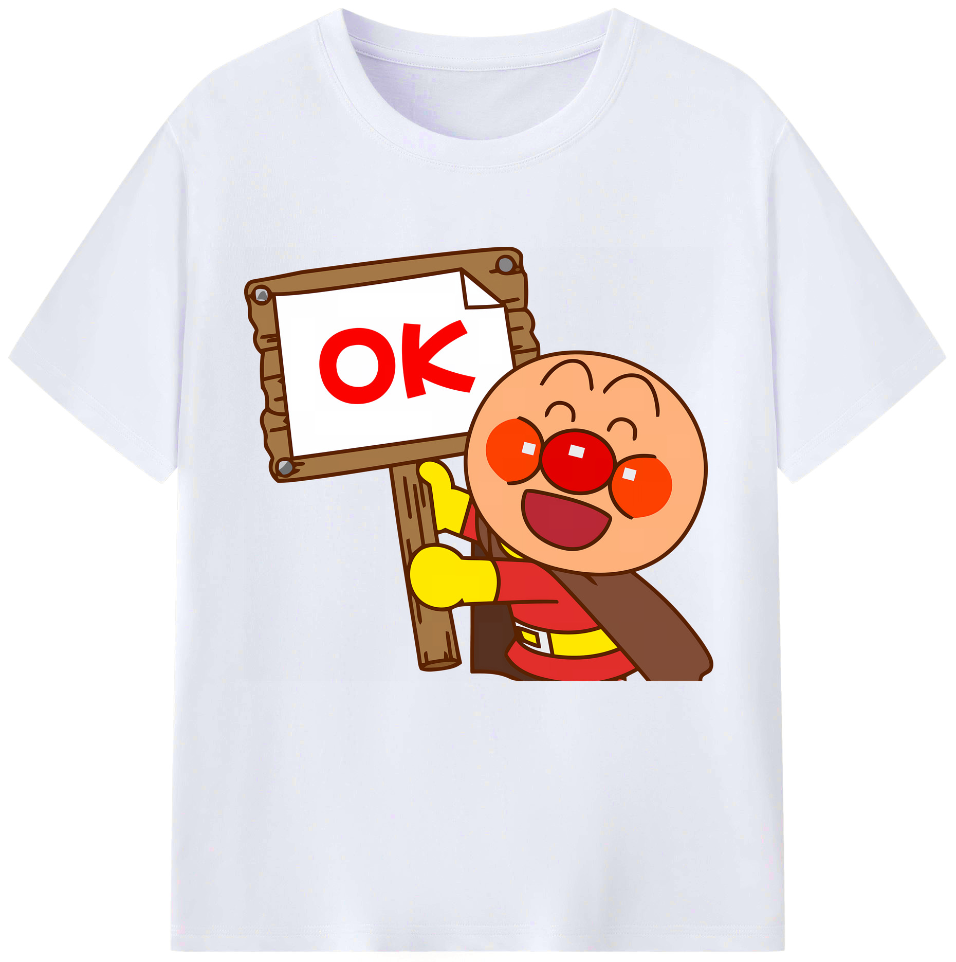 （画像用） アンパンマン Anpanman レディースカジュアルプリントTシャツ（綿100％）