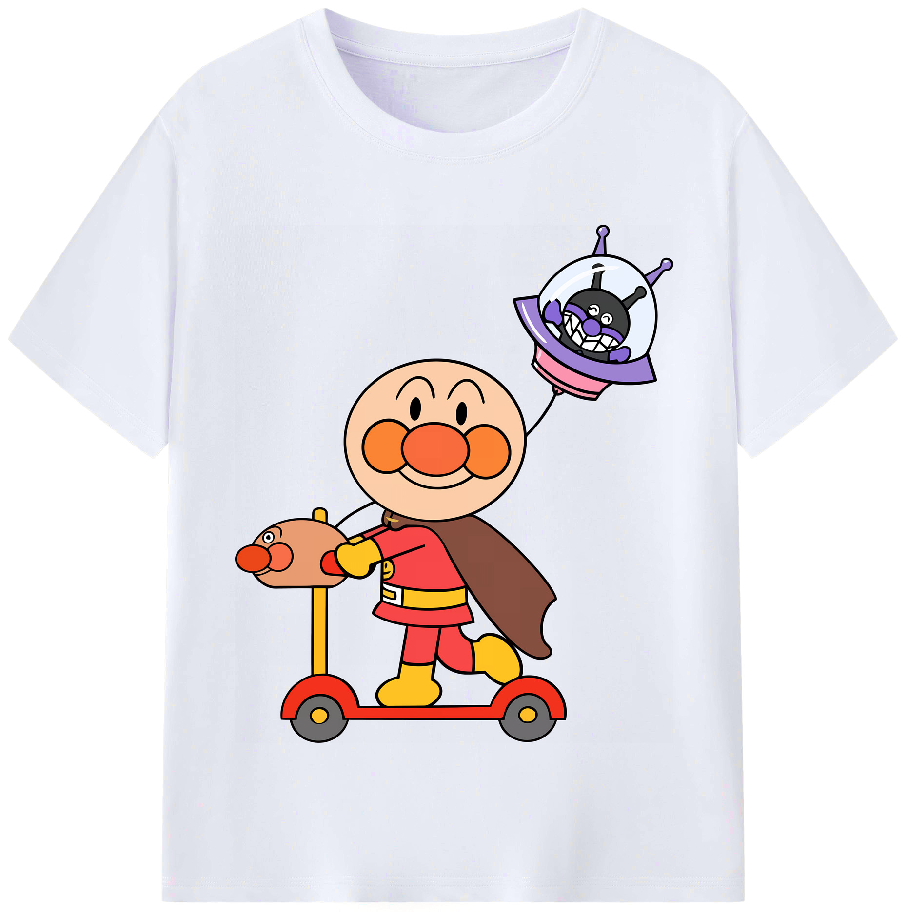 （画像用） アンパンマン Anpanman レディースカジュアルプリントTシャツ（綿100％）