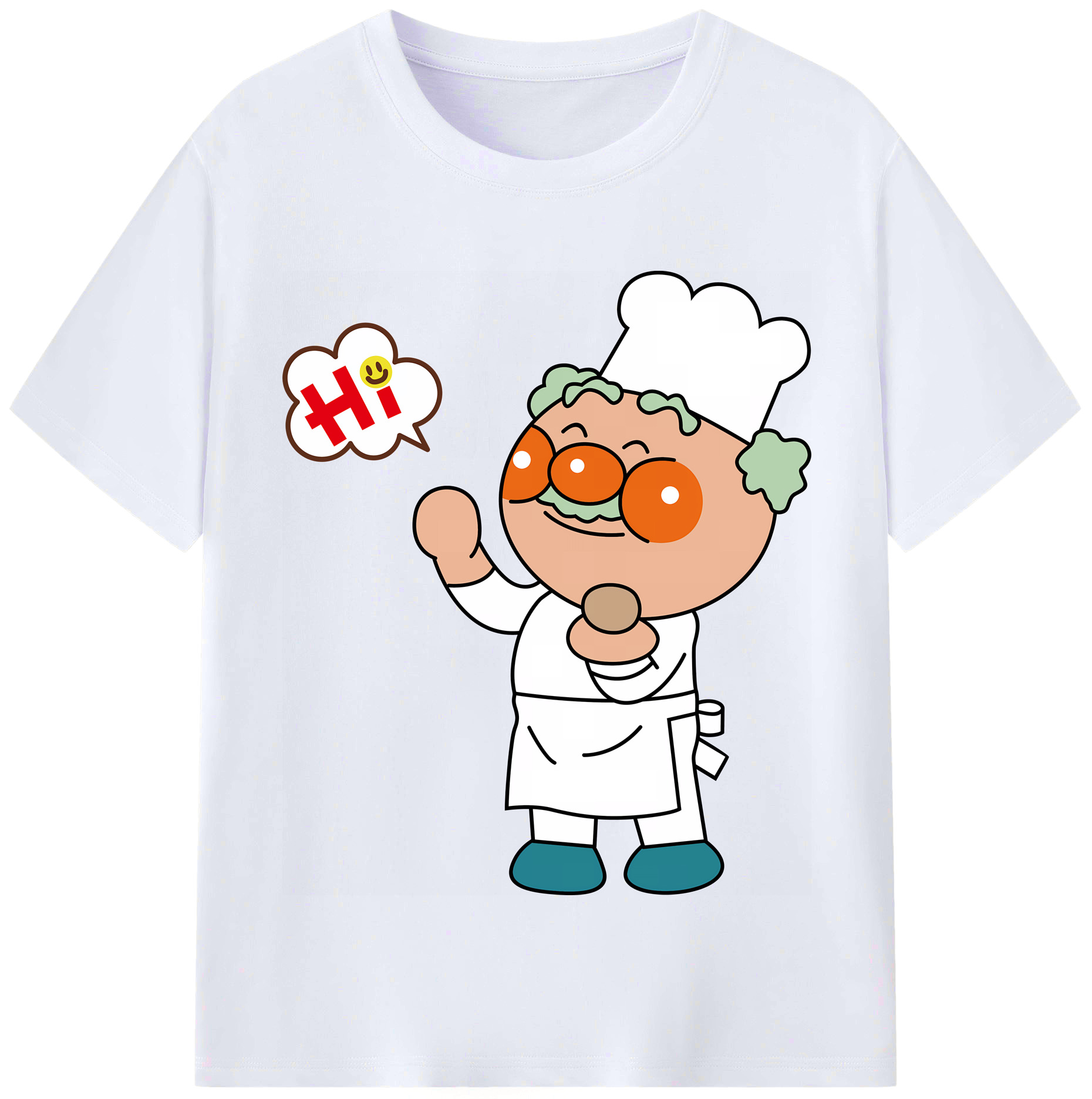 （画像用） アンパンマン Anpanman レディースカジュアルプリントTシャツ（綿100％）