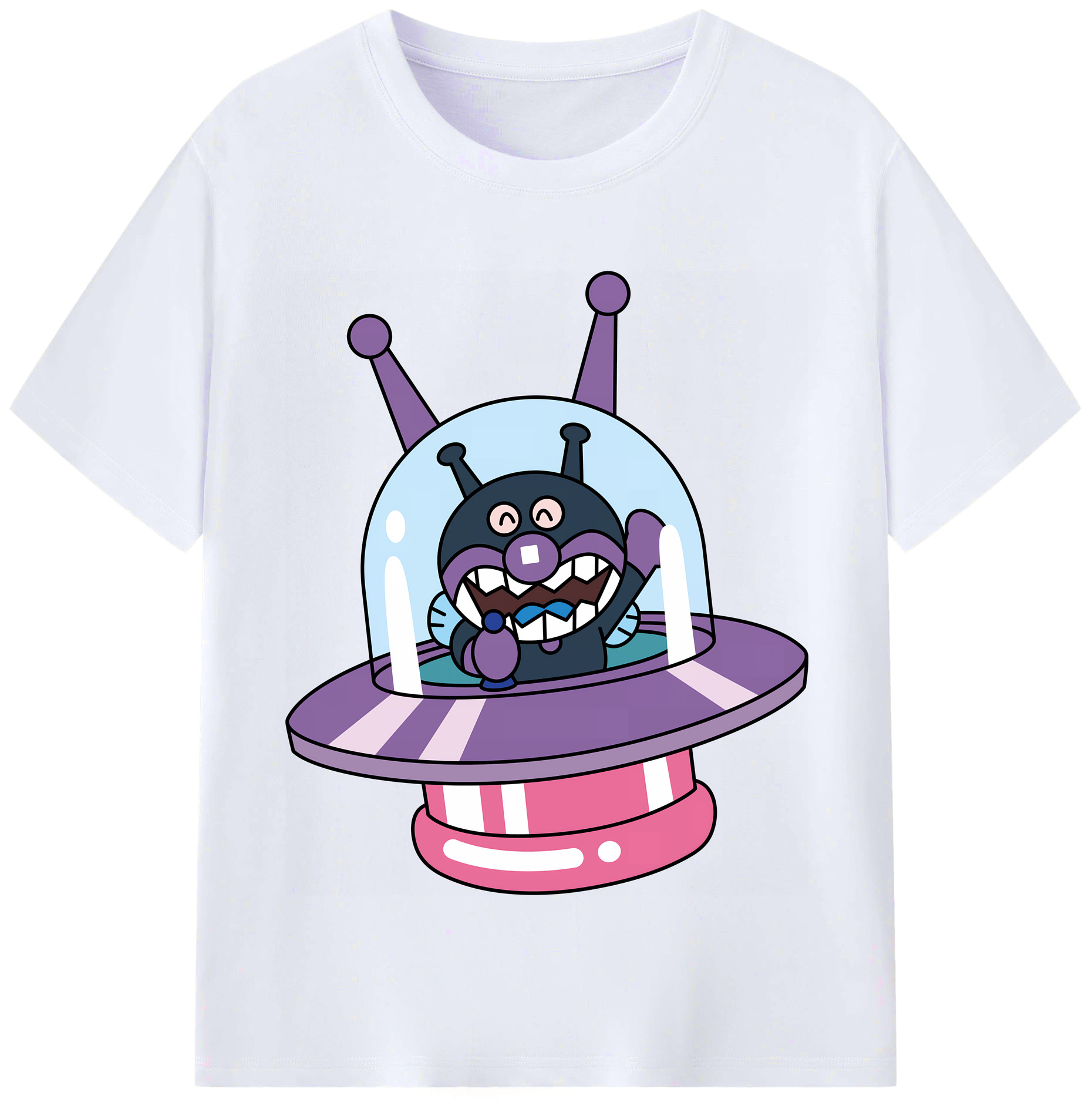 （画像用） アンパンマン Anpanman レディースカジュアルプリントTシャツ（綿100％）