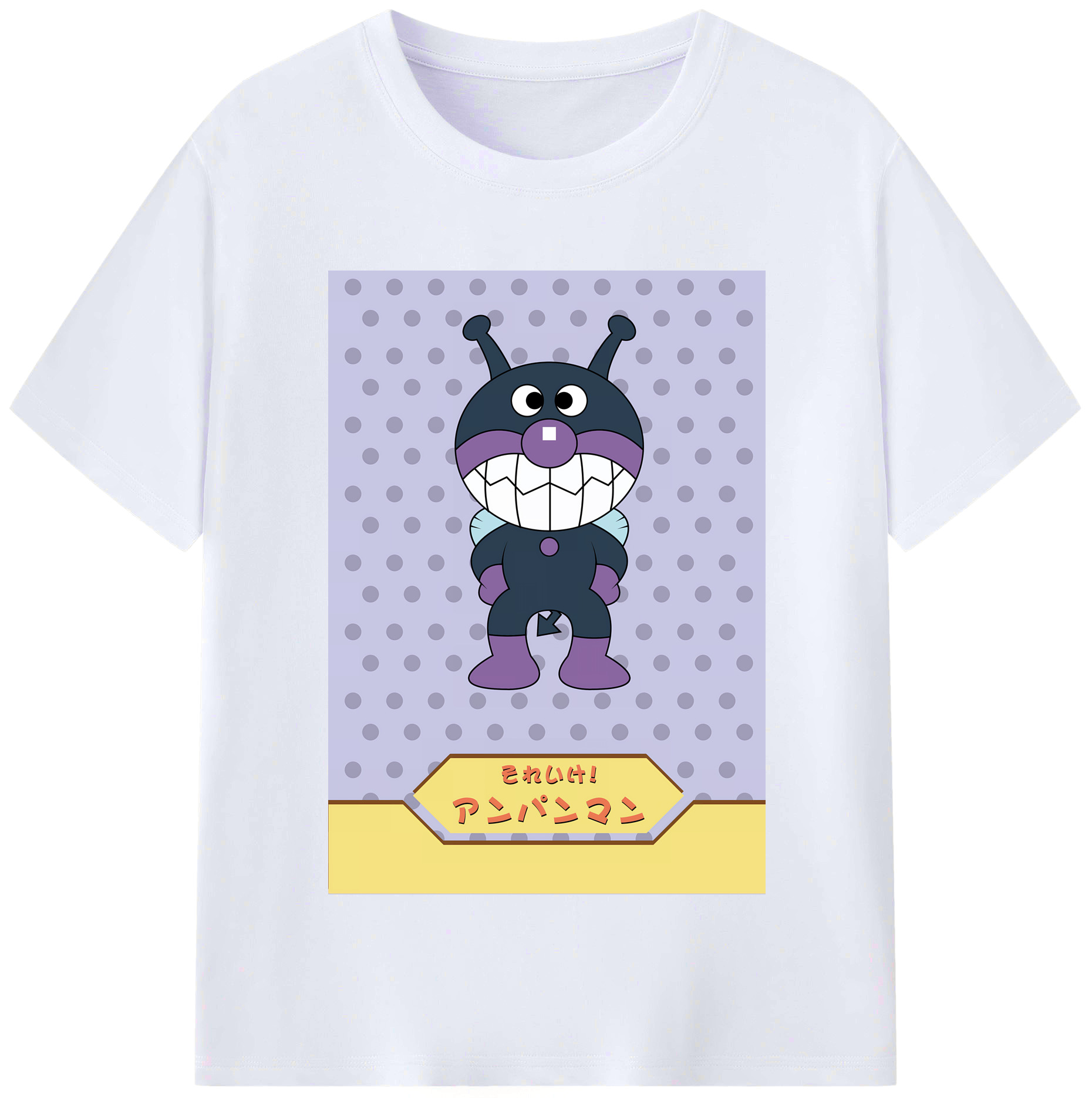 （画像用） アンパンマン Anpanman レディースカジュアルプリントTシャツ（綿100％）