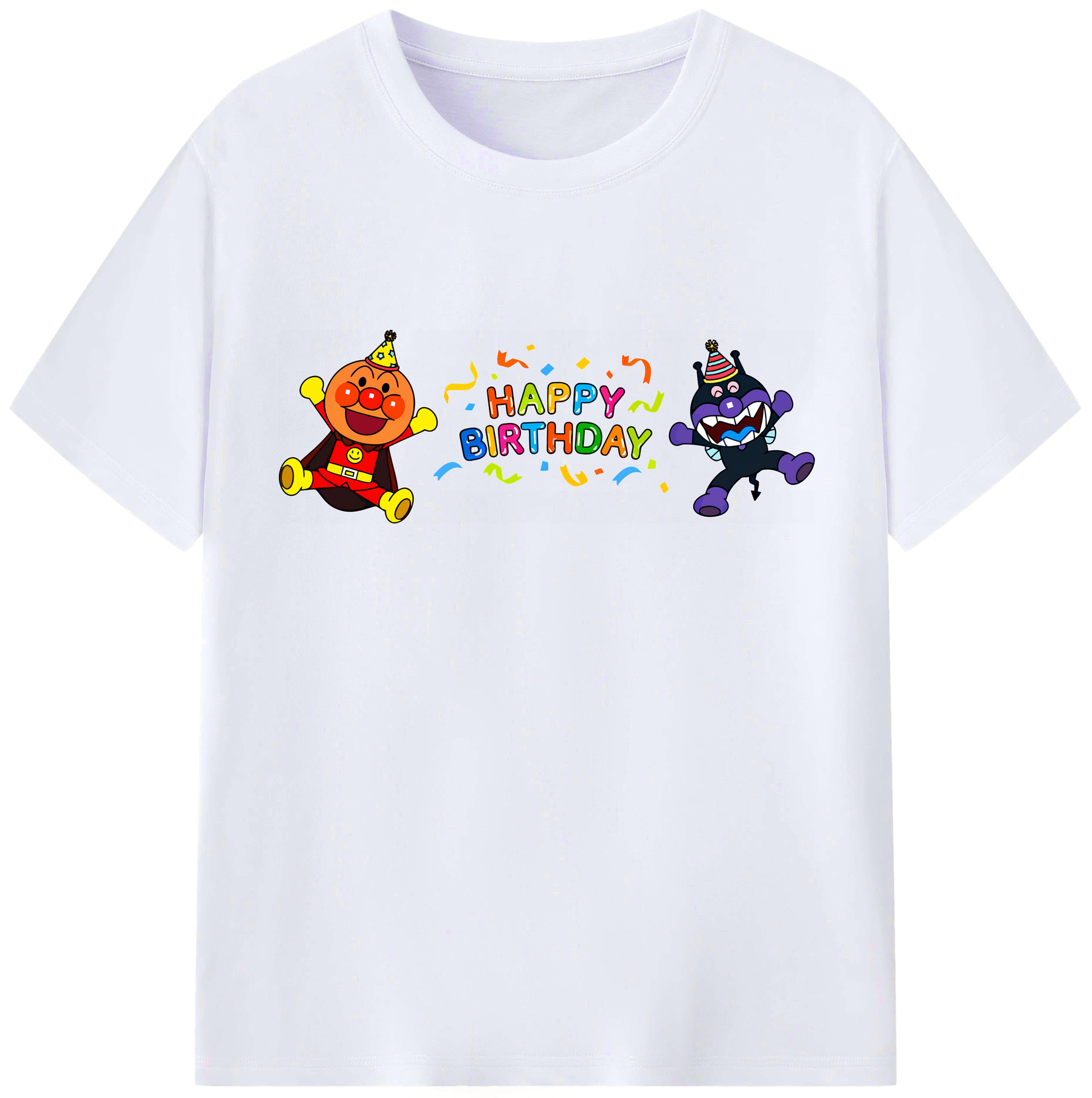 （画像用） アンパンマン Anpanman レディースカジュアルプリントTシャツ（綿100％）