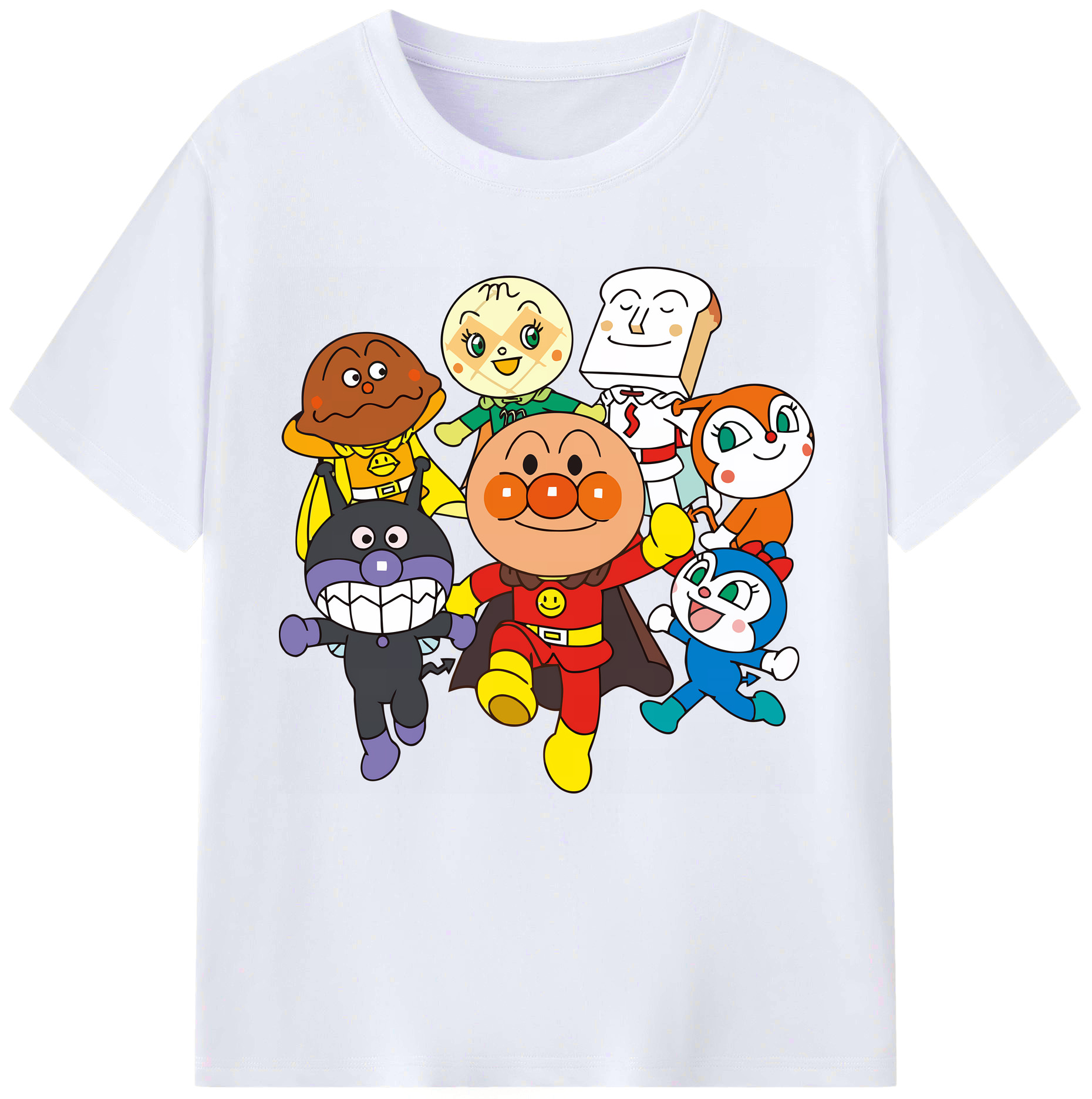 （画像用） アンパンマン Anpanman レディースカジュアルプリントTシャツ（綿100％）