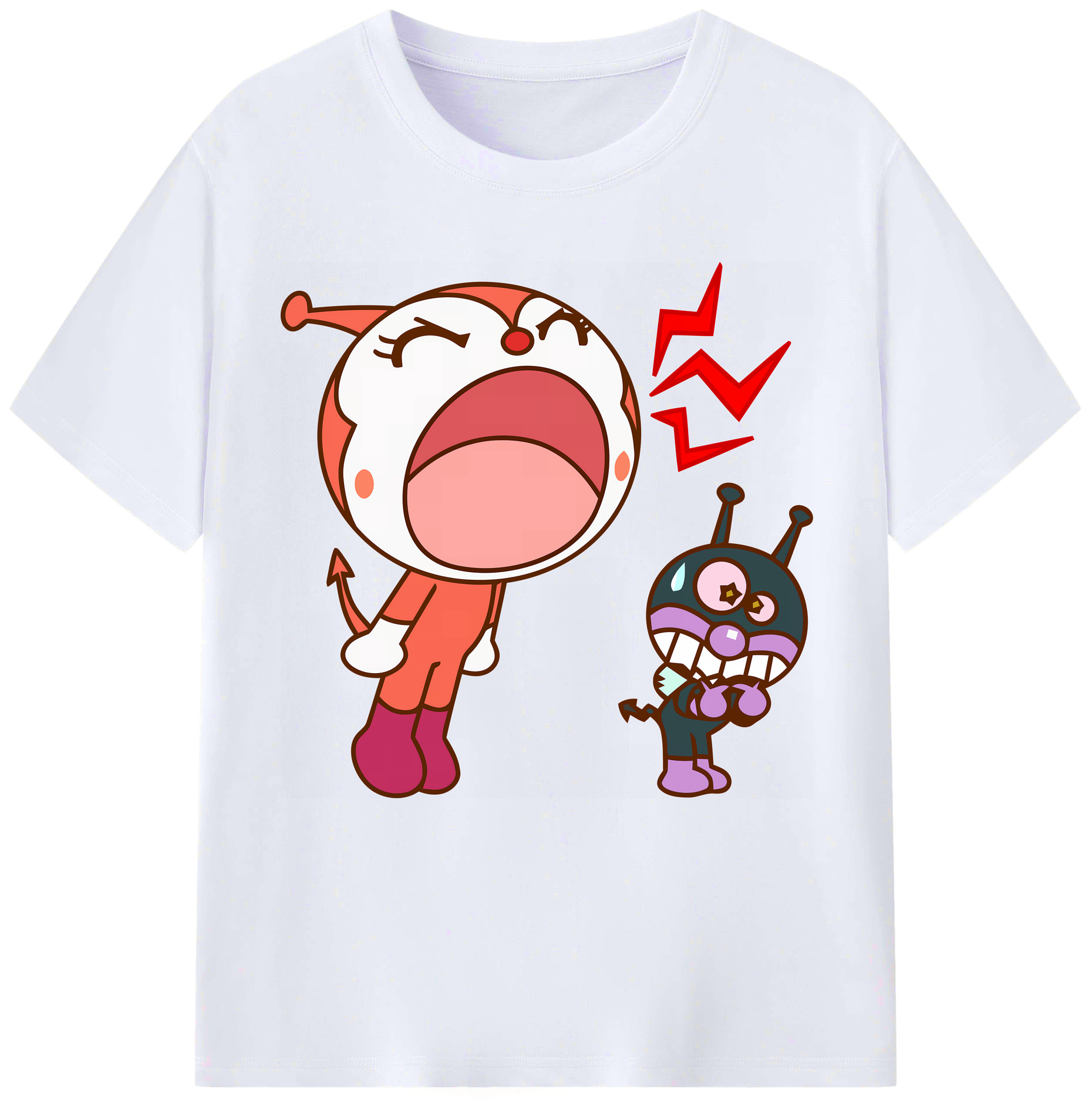 （画像用） アンパンマン Anpanman レディースカジュアルプリントTシャツ（綿100％）
