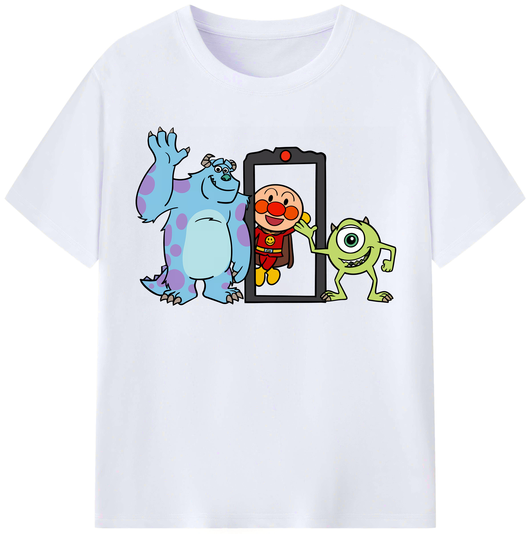 （画像用） アンパンマン Anpanman レディースカジュアルプリントTシャツ（綿100％）