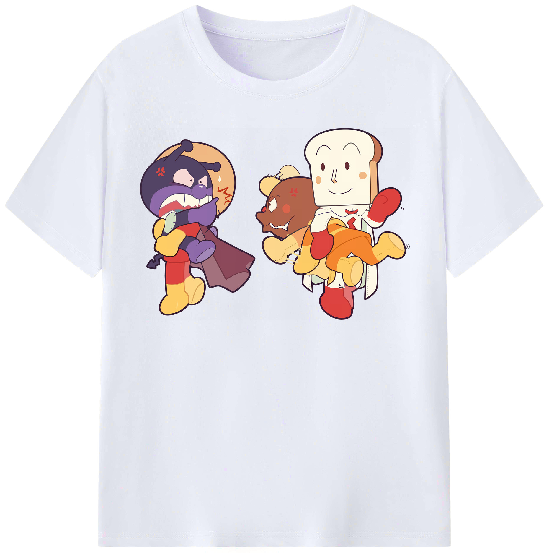 （画像用） アンパンマン Anpanman レディースカジュアルプリントTシャツ（綿100％）