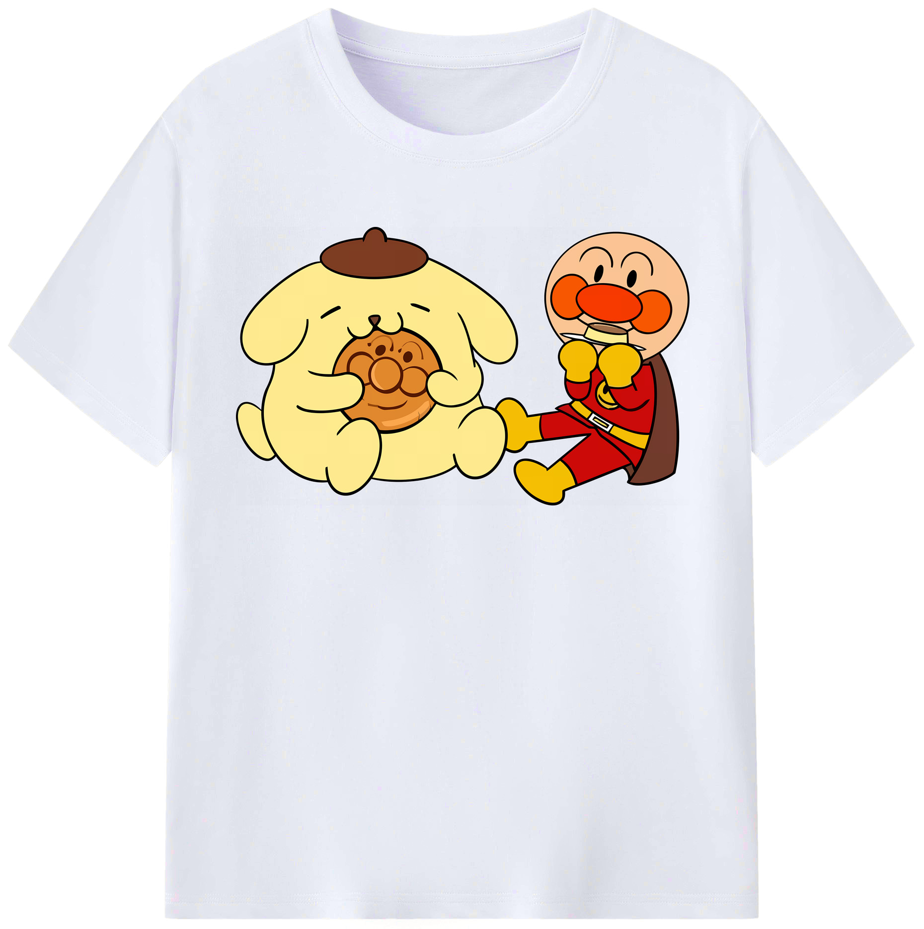 （画像用） アンパンマン Anpanman レディースカジュアルプリントTシャツ（綿100％）