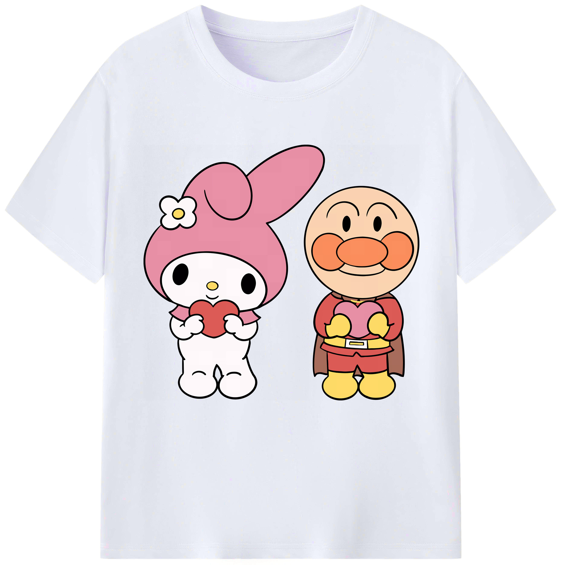 （画像用） アンパンマン Anpanman レディースカジュアルプリントTシャツ（綿100％）