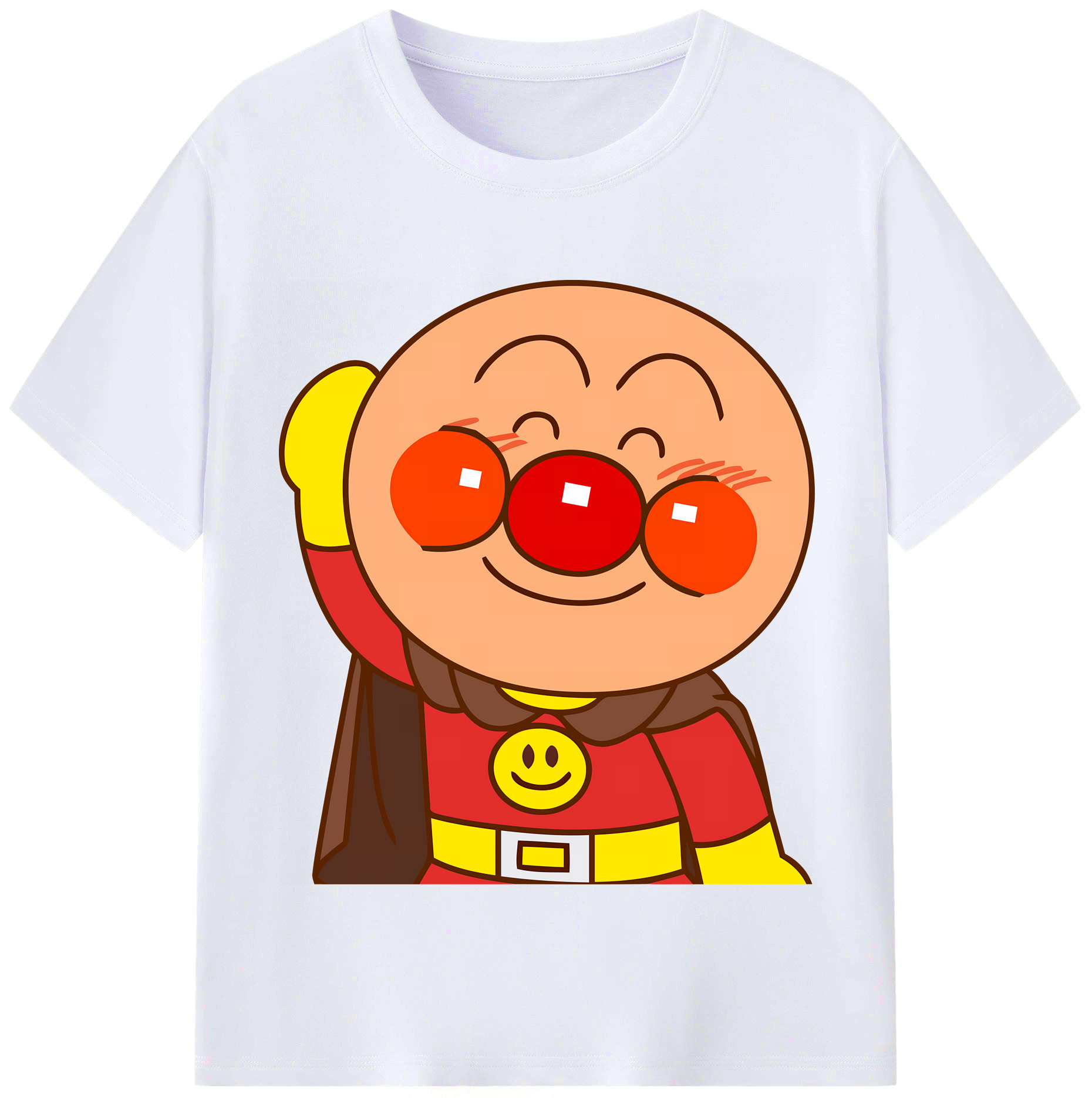 （画像用） アンパンマン Anpanman レディースカジュアルプリントTシャツ（綿100％）