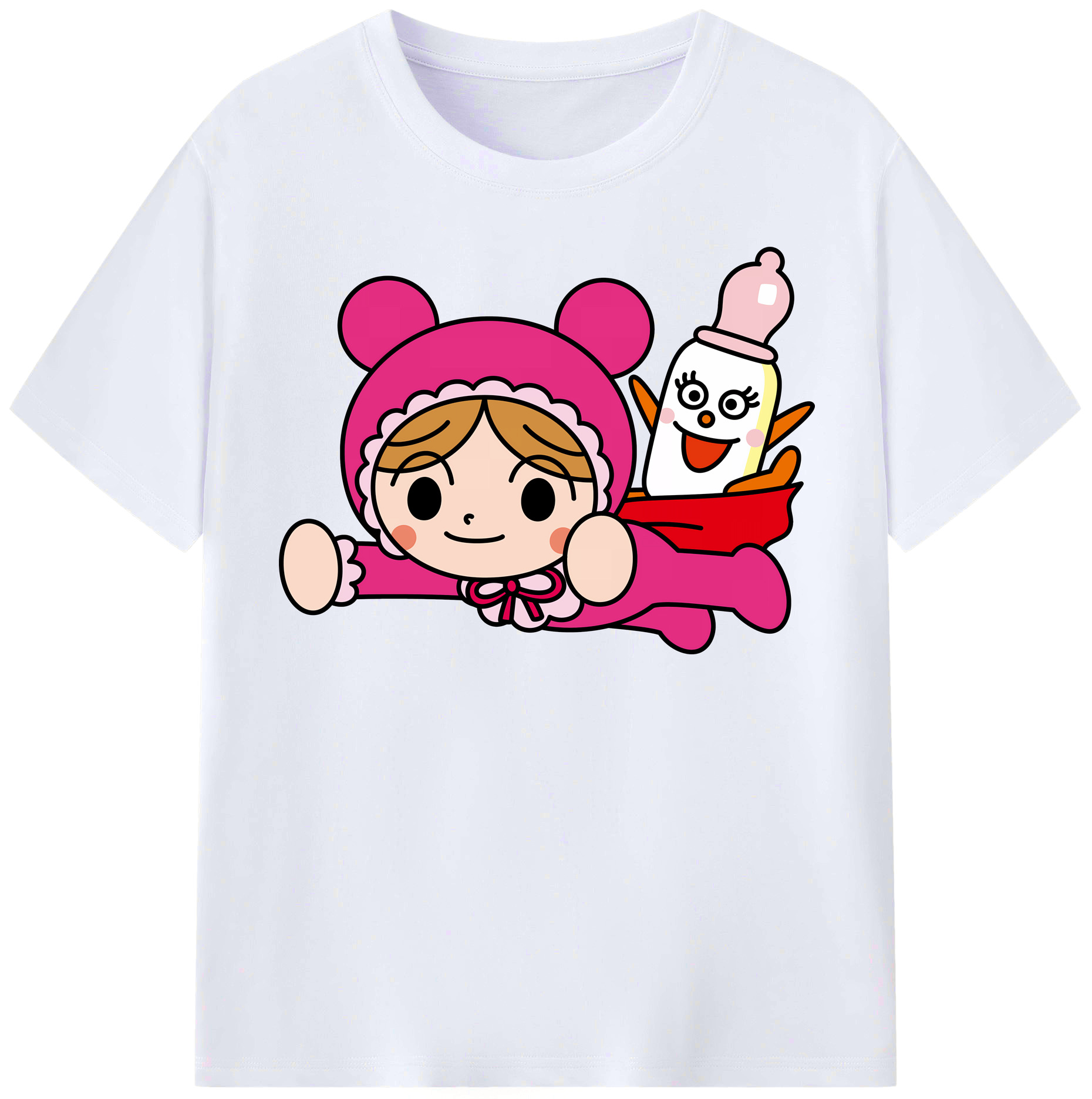 （画像用） アンパンマン Anpanman レディースカジュアルプリントTシャツ（綿100％）