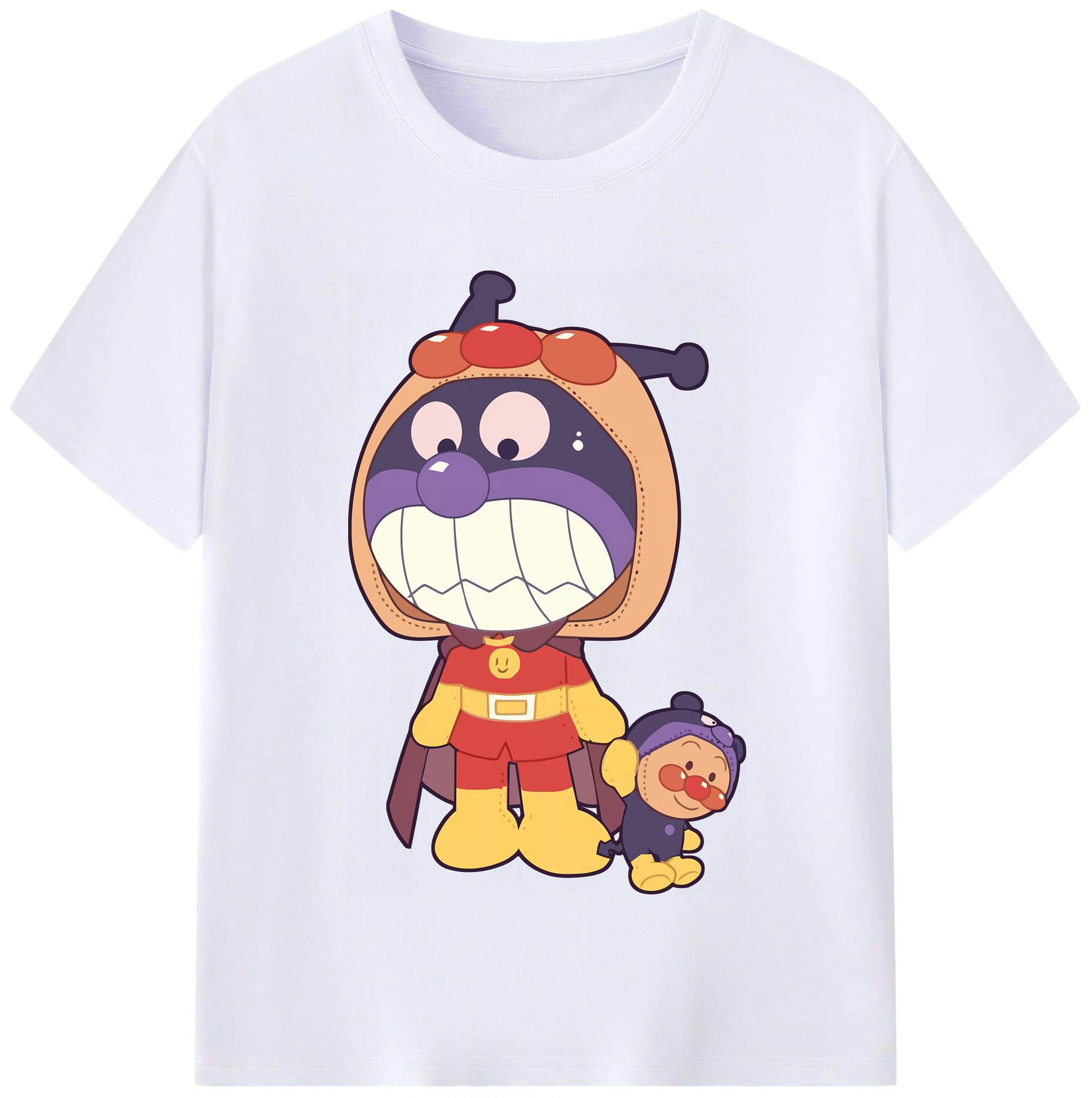 （画像用） アンパンマン Anpanman レディースカジュアルプリントTシャツ（綿100％）