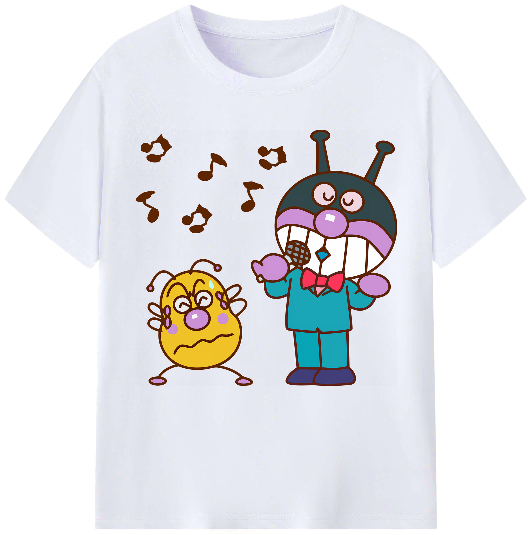 （画像用） アンパンマン Anpanman レディースカジュアルプリントTシャツ（綿100％）