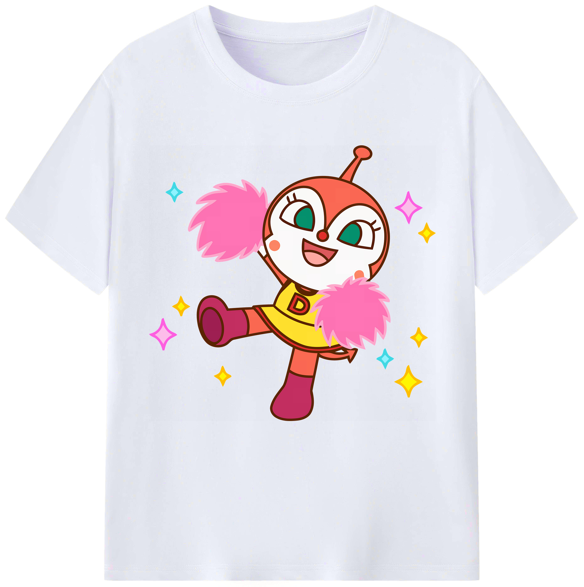 （画像用） アンパンマン Anpanman レディースカジュアルプリントTシャツ（綿100％）