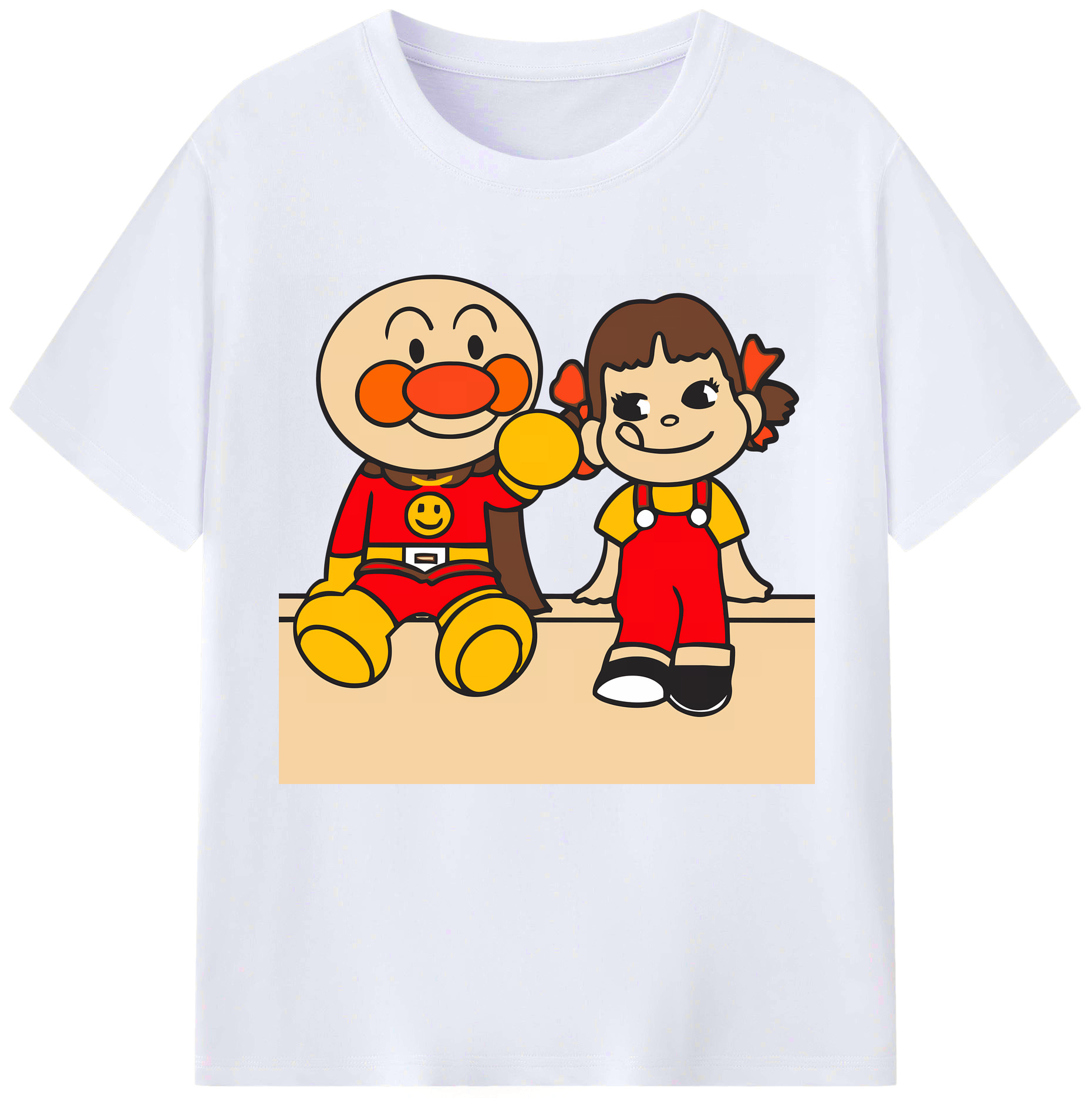 （画像用） アンパンマン Anpanman レディースカジュアルプリントTシャツ（綿100％）