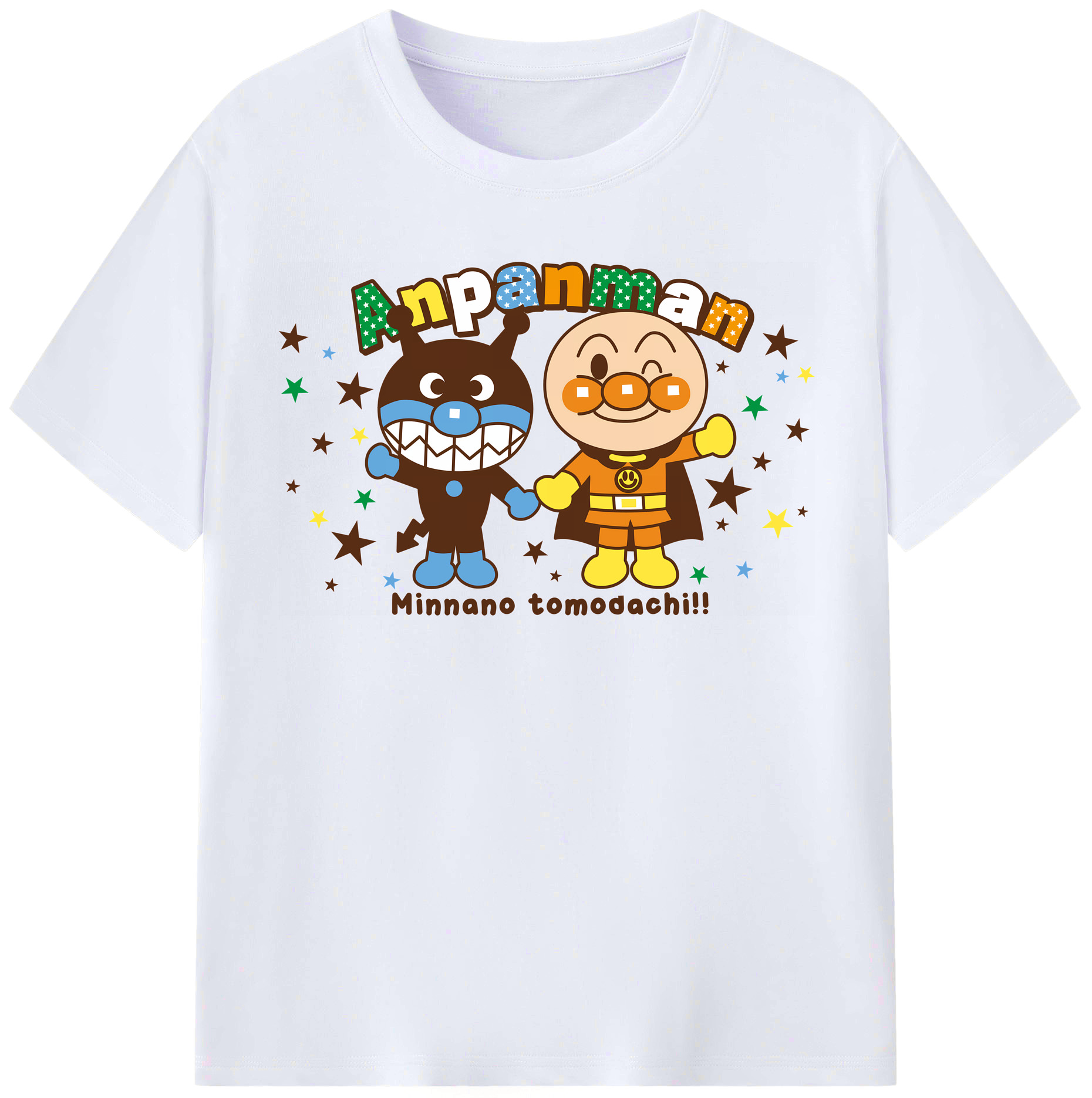 （画像用） アンパンマン Anpanman レディースカジュアルプリントTシャツ（綿100％）