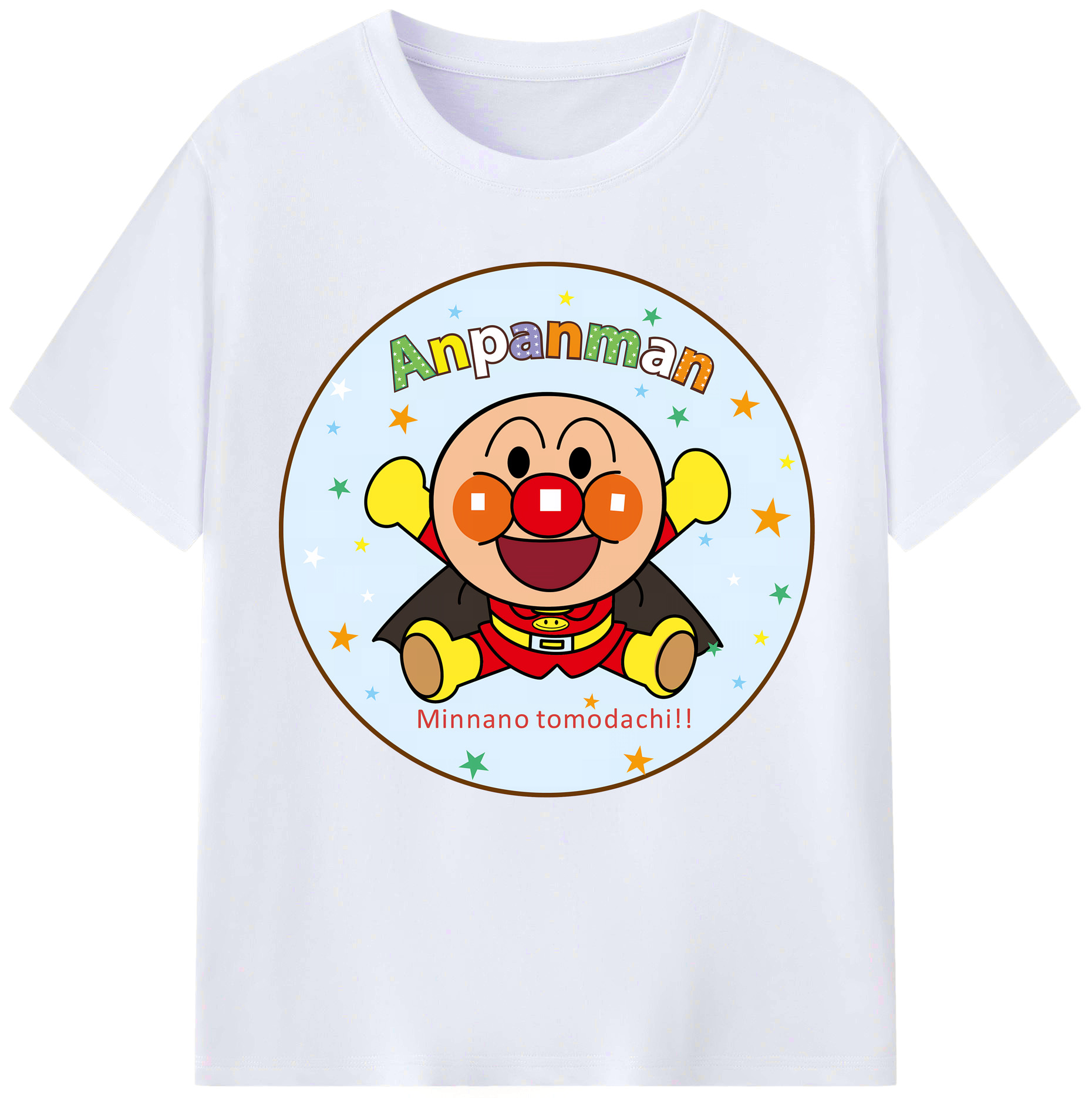 （画像用） アンパンマン Anpanman レディースカジュアルプリントTシャツ（綿100％）