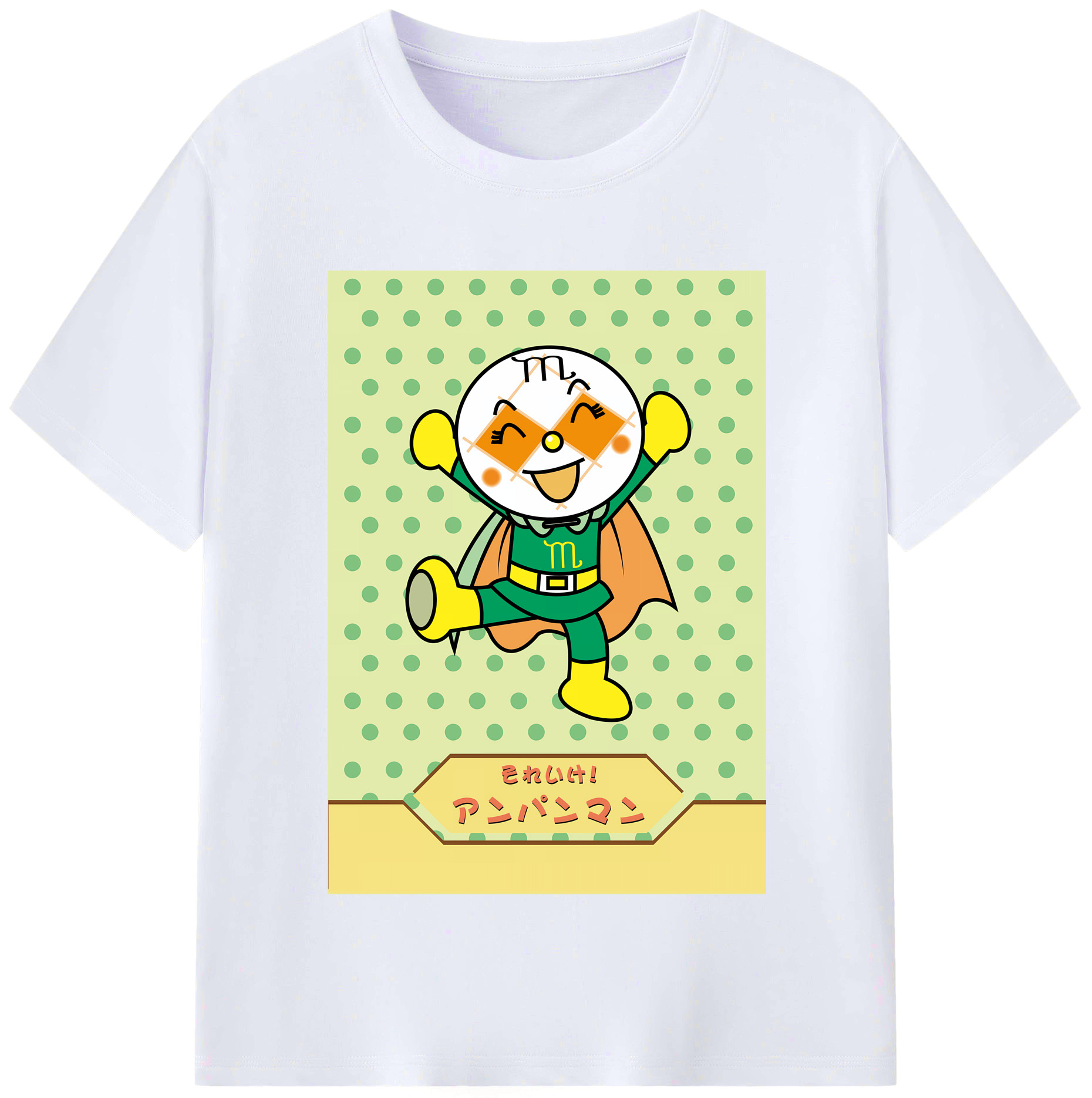 （画像用） アンパンマン Anpanman レディースカジュアルプリントTシャツ（綿100％）