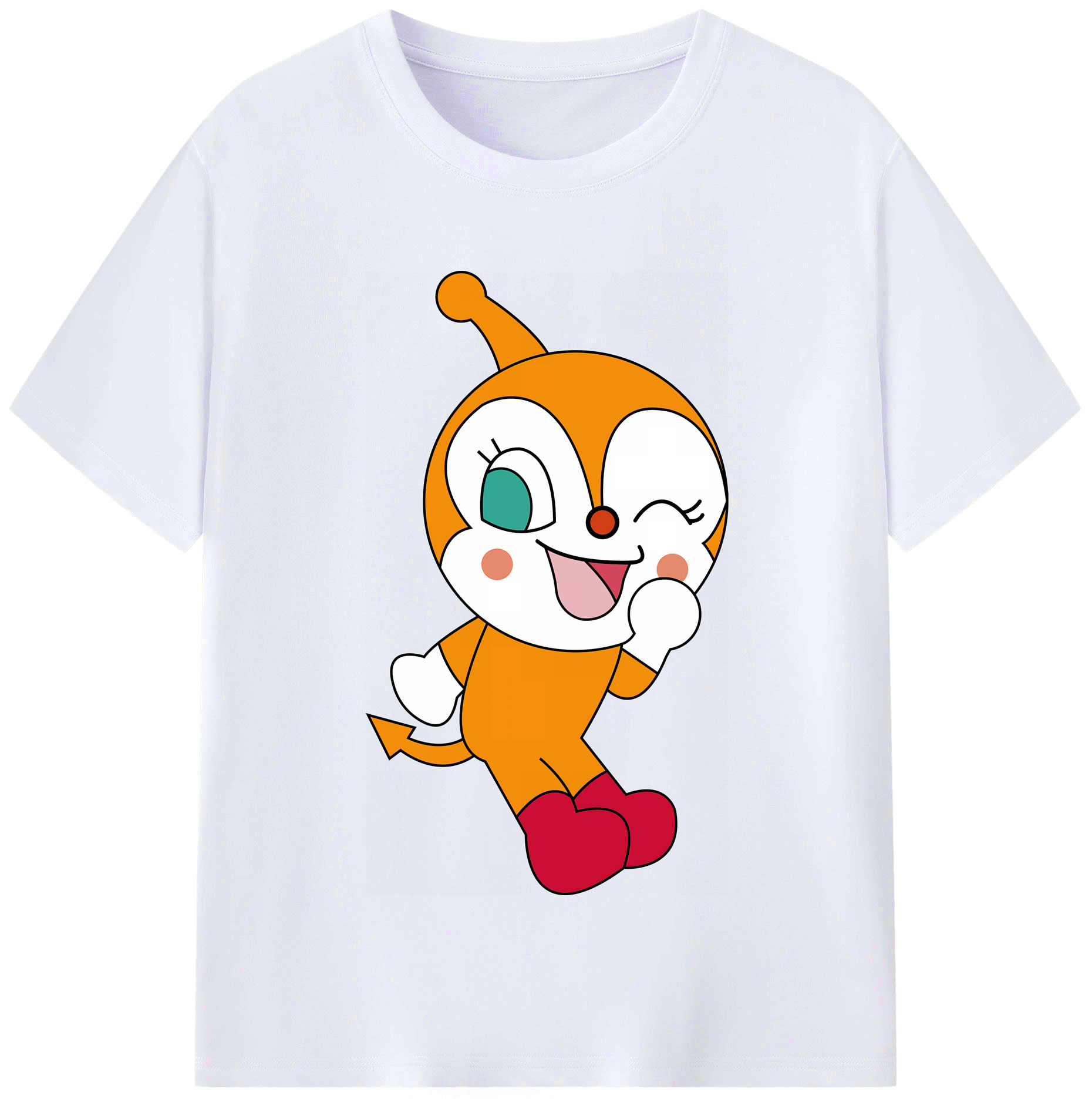 （画像用） アンパンマン Anpanman レディースカジュアルプリントTシャツ（綿100％）