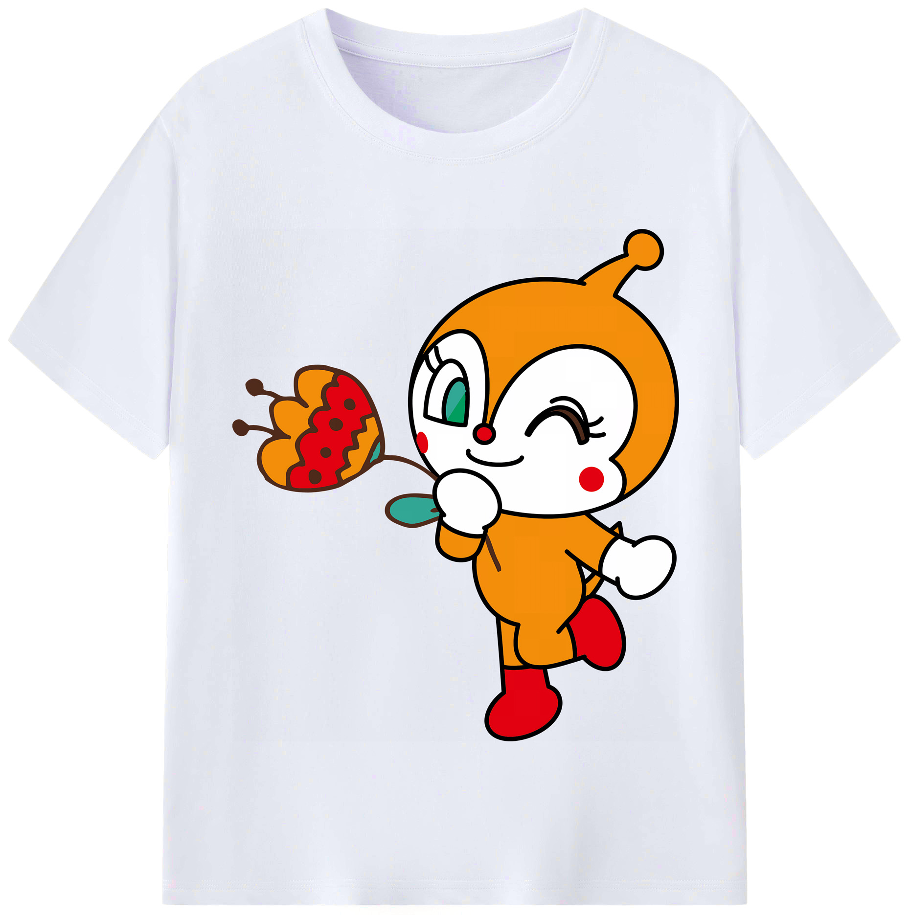 （画像用） アンパンマン Anpanman レディースカジュアルプリントTシャツ（綿100％）