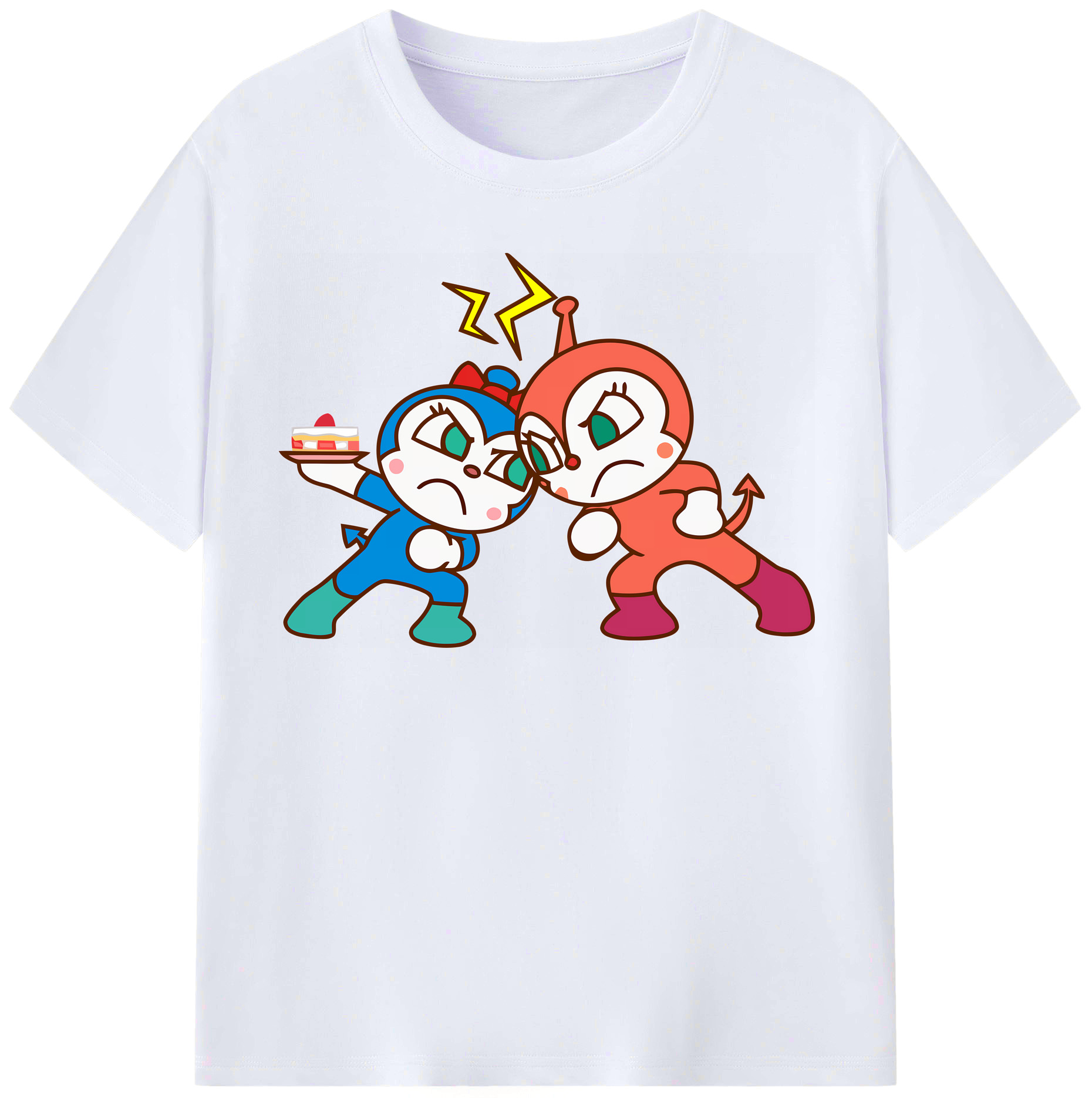 （画像用） アンパンマン Anpanman レディースカジュアルプリントTシャツ（綿100％）
