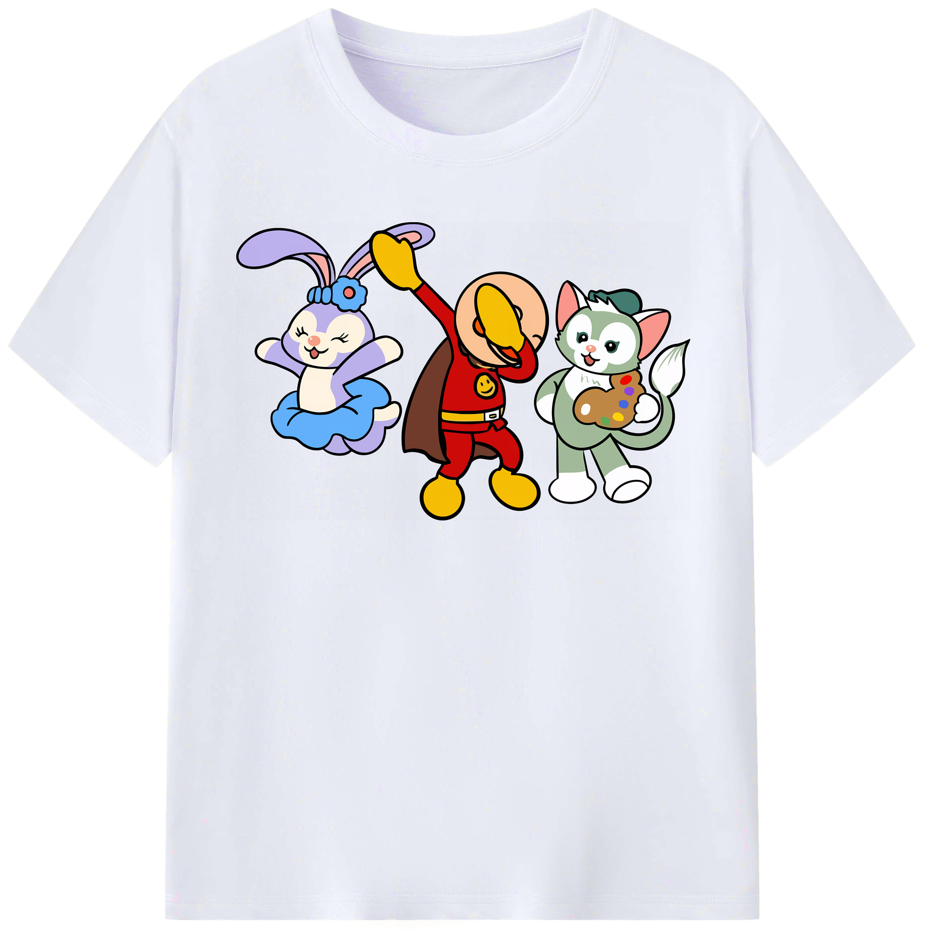 （画像用） アンパンマン Anpanman レディースカジュアルプリントTシャツ（綿100％）