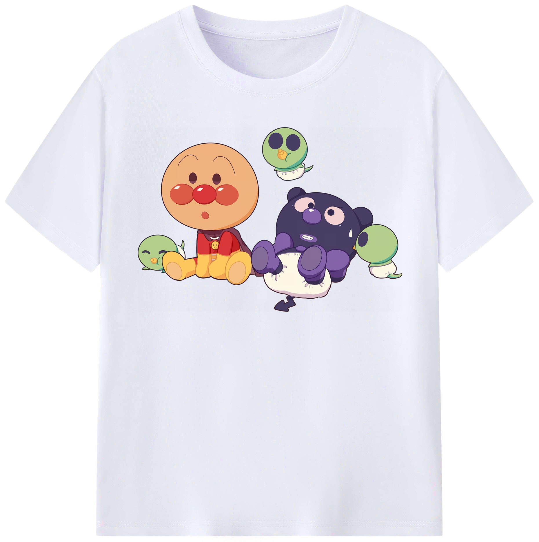 （画像用） アンパンマン Anpanman レディースカジュアルプリントTシャツ（綿100％）