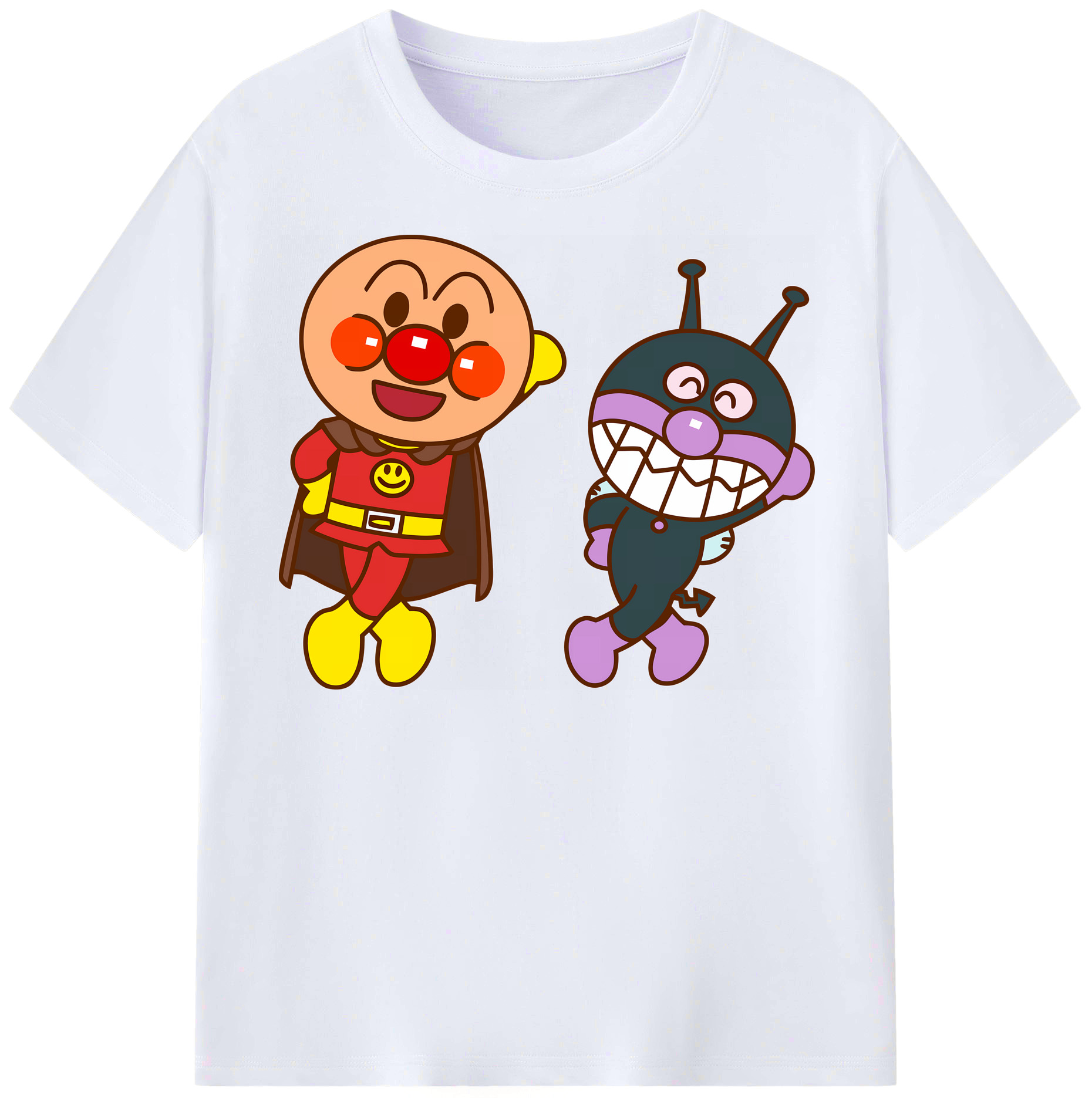 （画像用） アンパンマン Anpanman レディースカジュアルプリントTシャツ（綿100％）