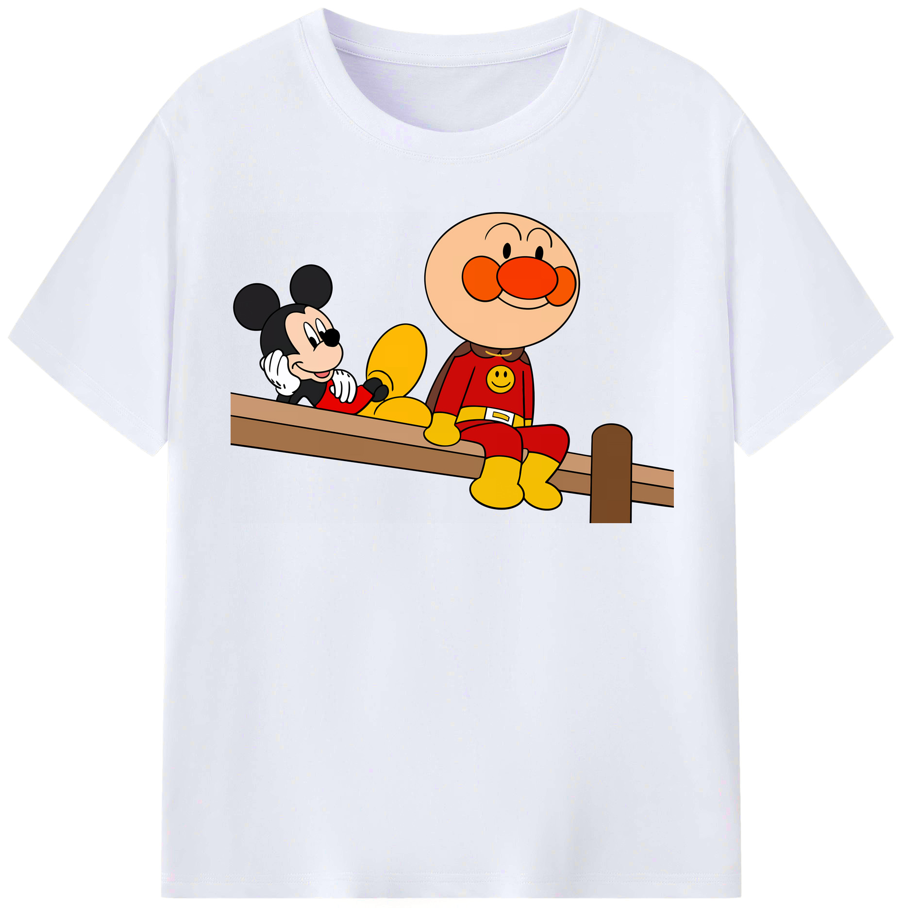 （画像用） アンパンマン Anpanman レディースカジュアルプリントTシャツ（綿100％）