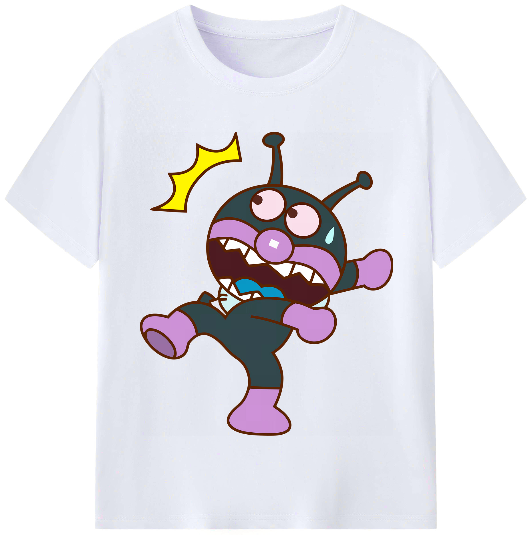 （画像用） アンパンマン Anpanman レディースカジュアルプリントTシャツ（綿100％）