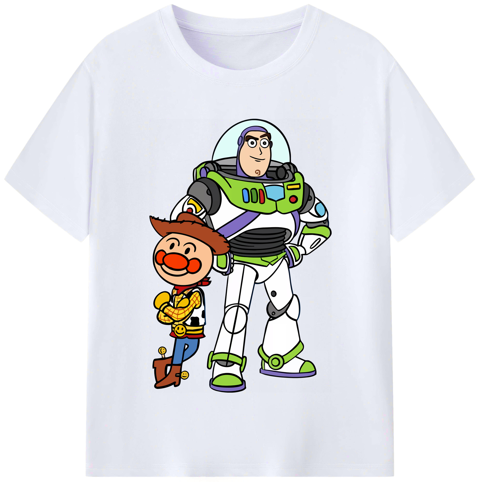 （画像用） アンパンマン Anpanman レディースカジュアルプリントTシャツ（綿100％）