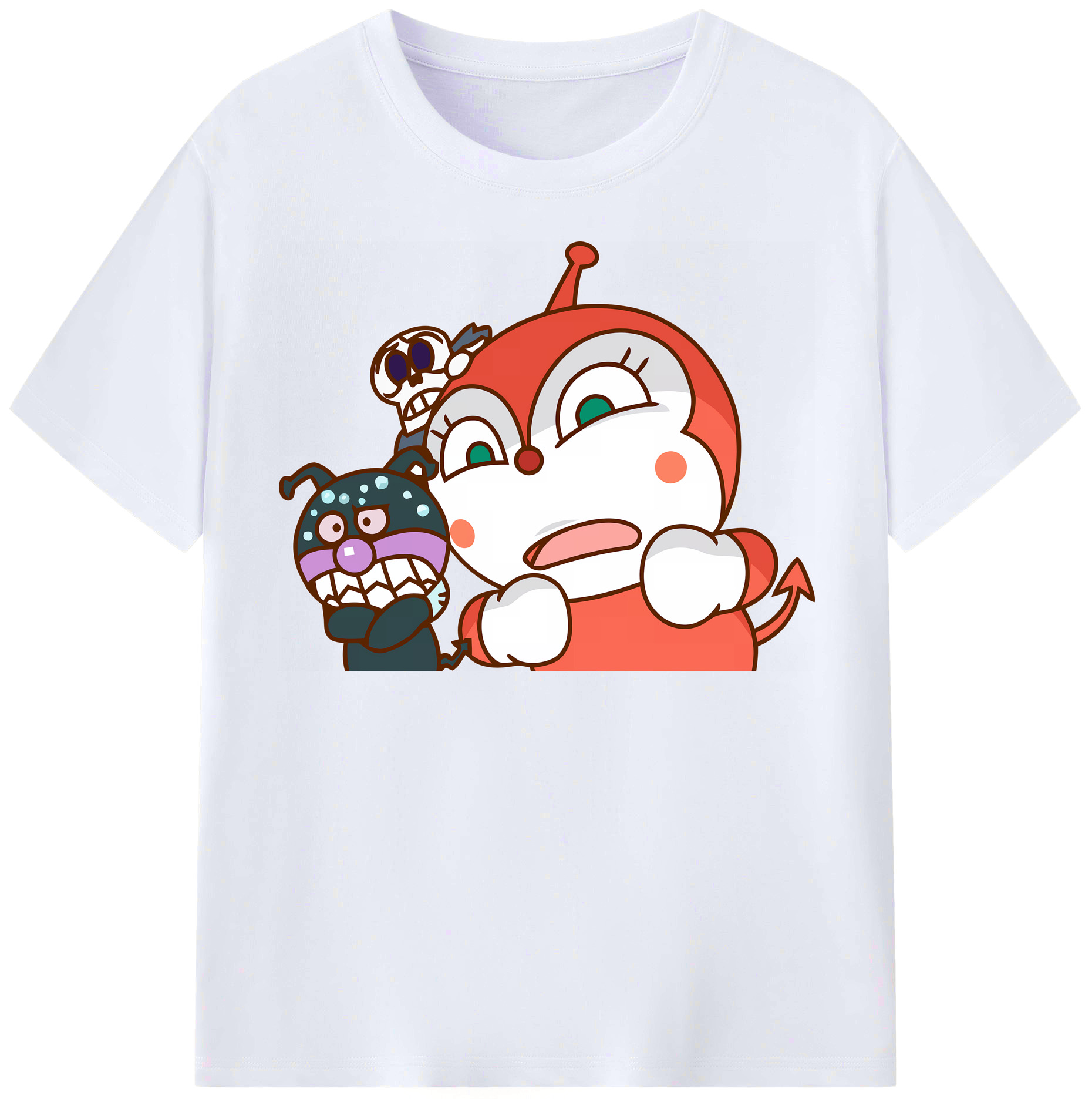（画像用） アンパンマン Anpanman レディースカジュアルプリントTシャツ（綿100％）