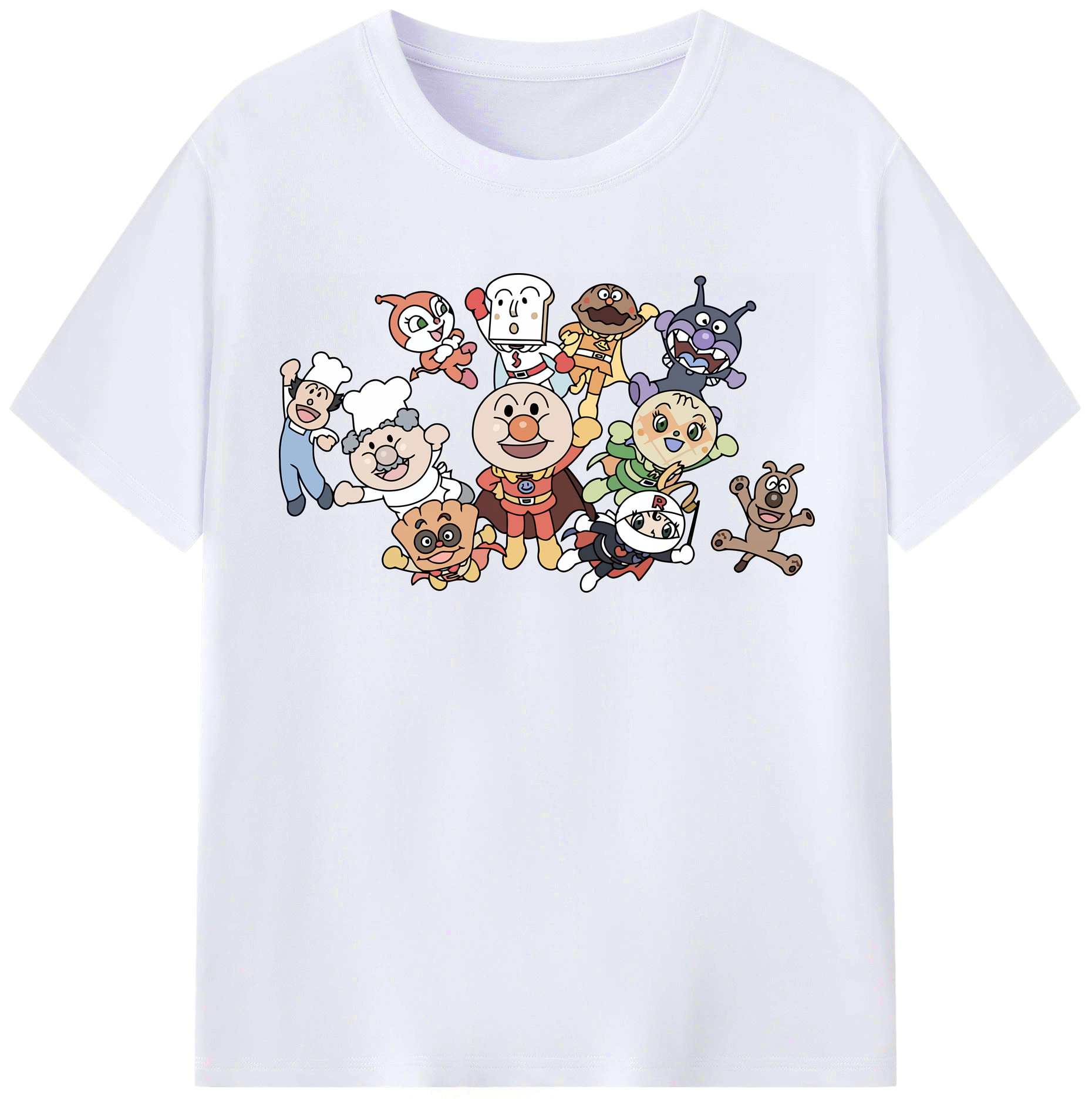 （画像用） アンパンマン Anpanman レディースカジュアルプリントTシャツ（綿100％）