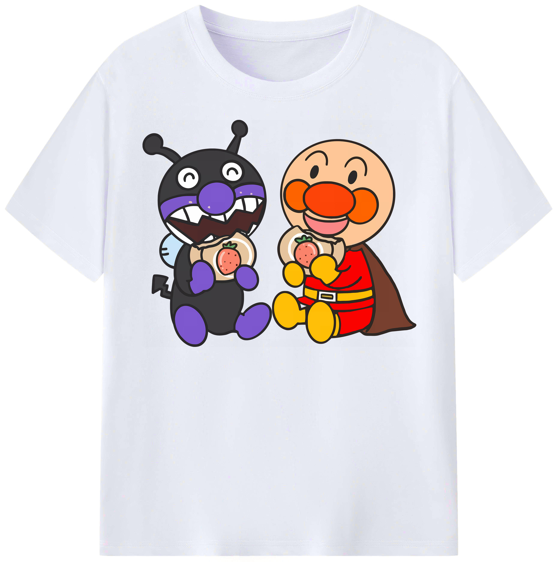 （画像用） アンパンマン Anpanman レディースカジュアルプリントTシャツ（綿100％）