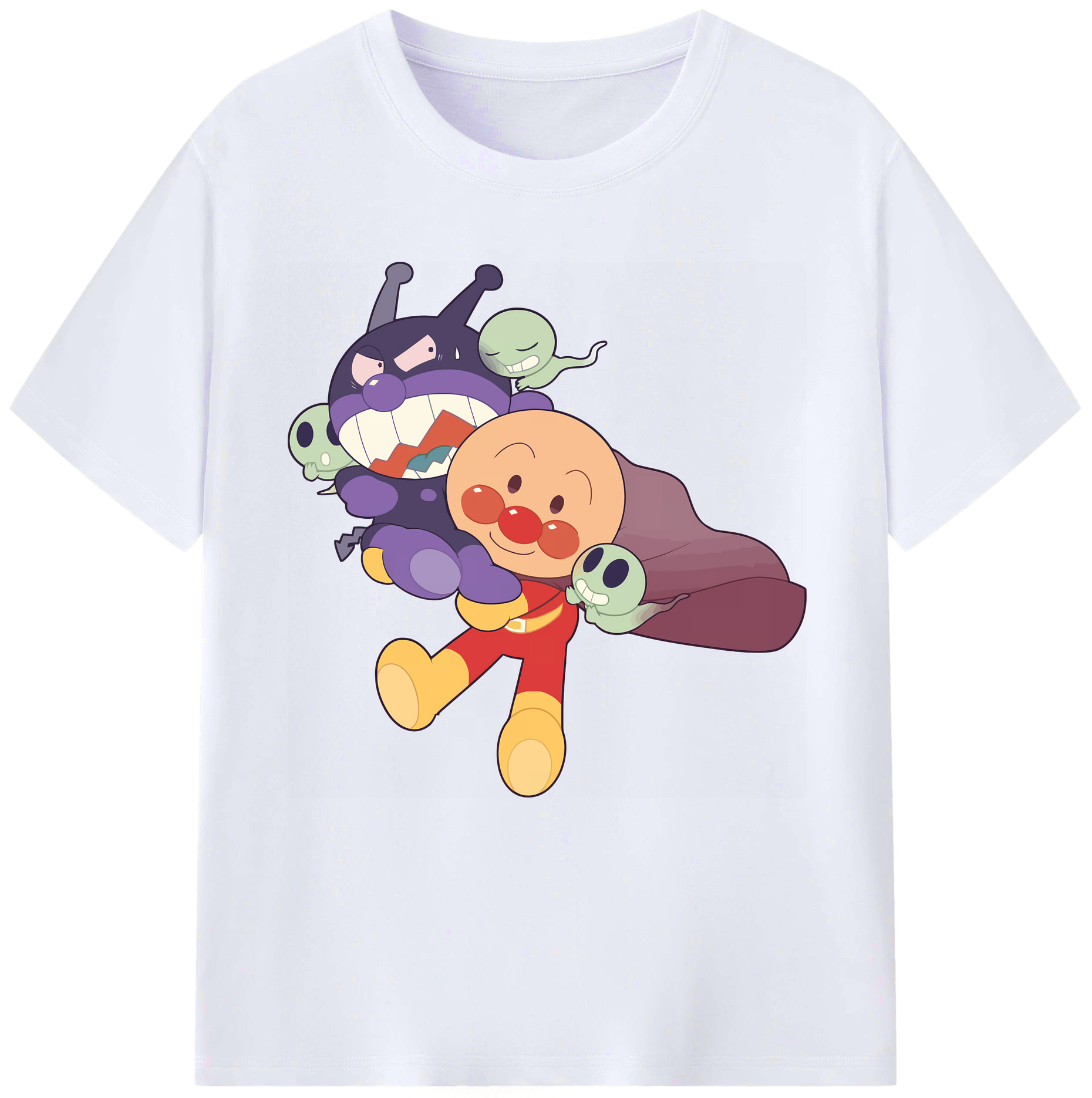 （画像用） アンパンマン Anpanman レディースカジュアルプリントTシャツ（綿100％）