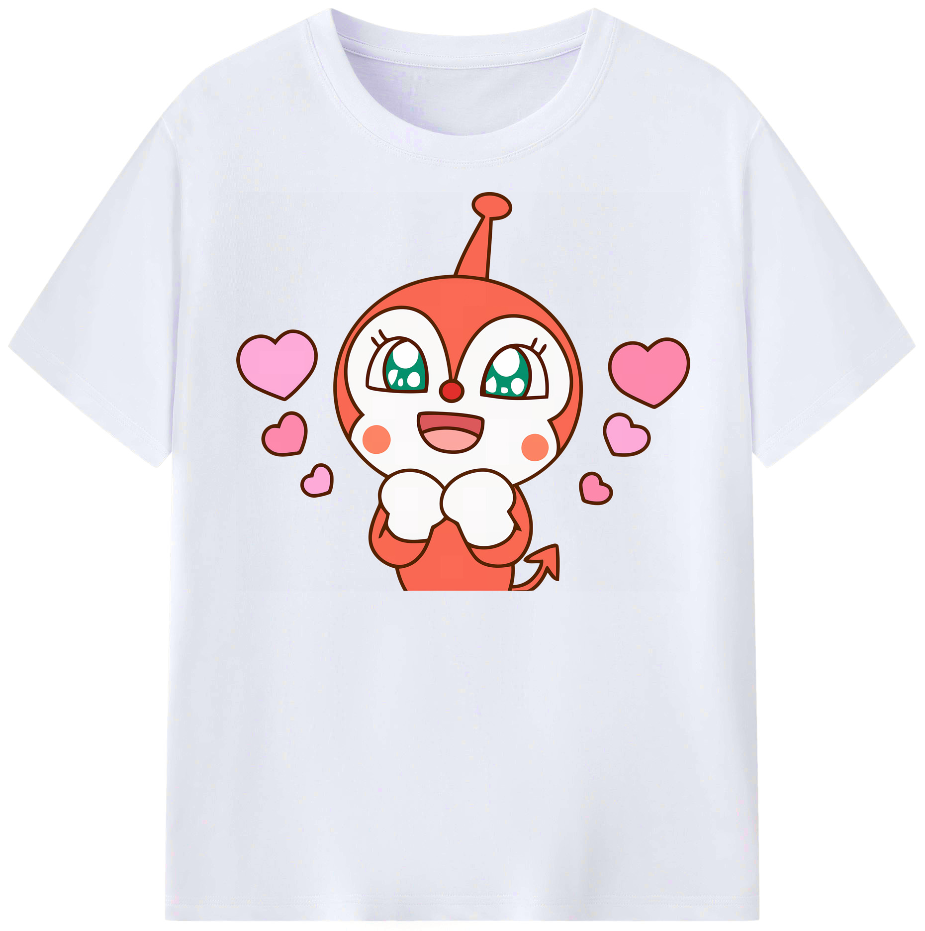 （画像用） アンパンマン Anpanman レディースカジュアルプリントTシャツ（綿100％）