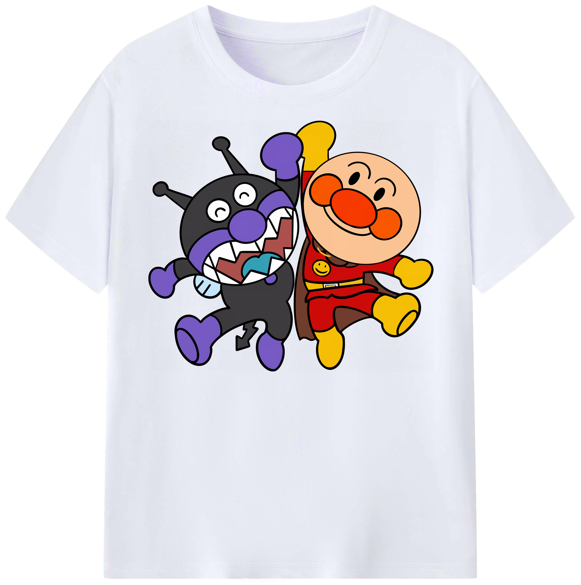 （画像用） アンパンマン Anpanman レディースカジュアルプリントTシャツ（綿100％）