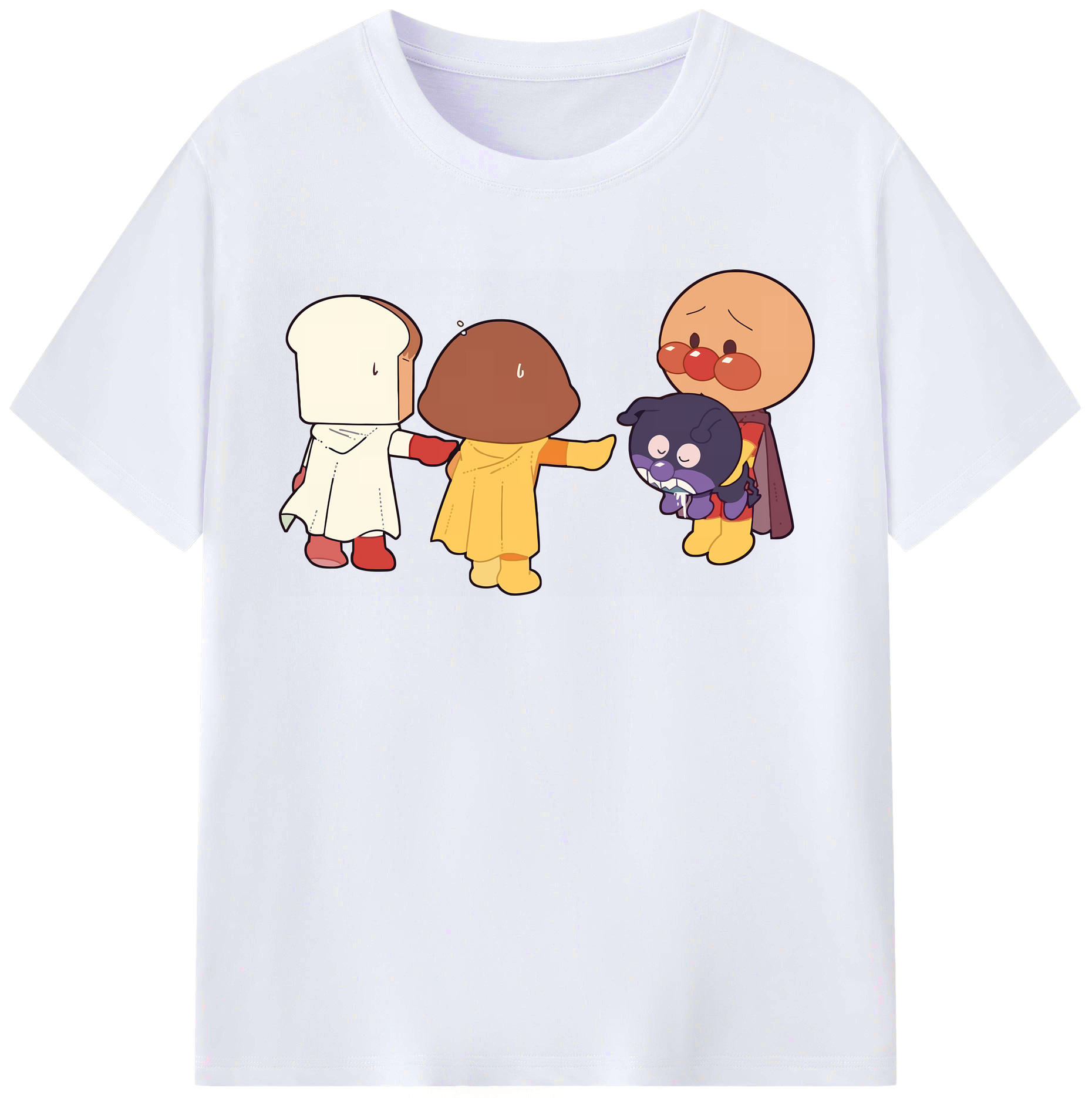 （画像用） アンパンマン Anpanman レディースカジュアルプリントTシャツ（綿100％）